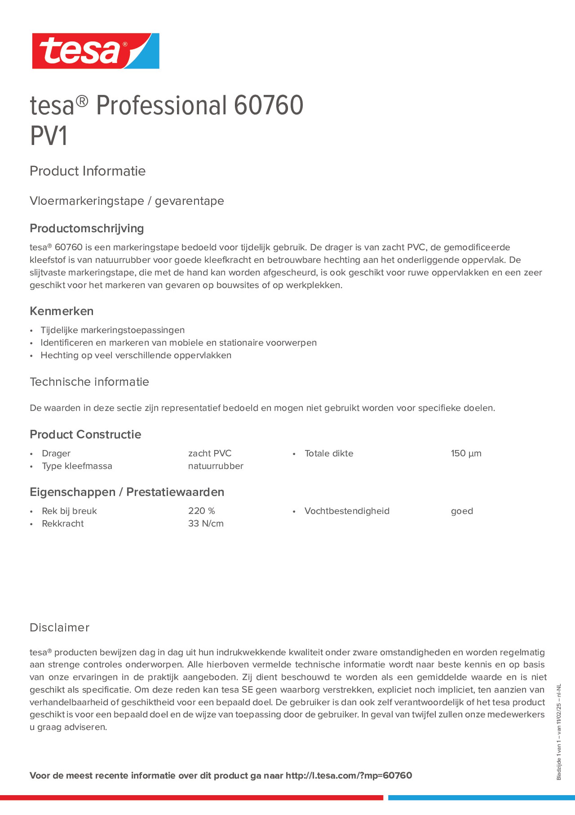 Product information_tesa® Professional 60760_nl-NL