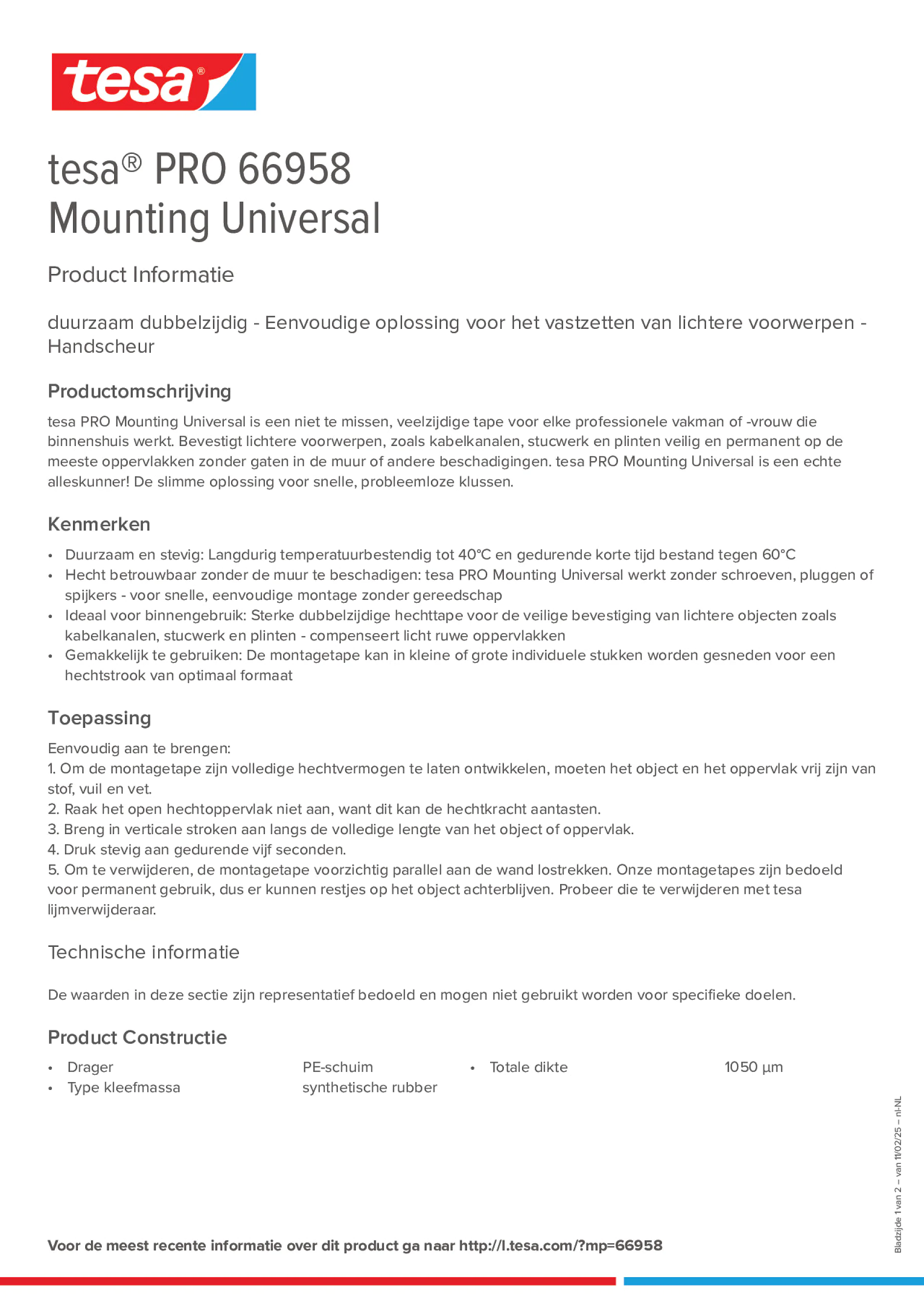 Product information_tesa® PRO 66958_nl-NL