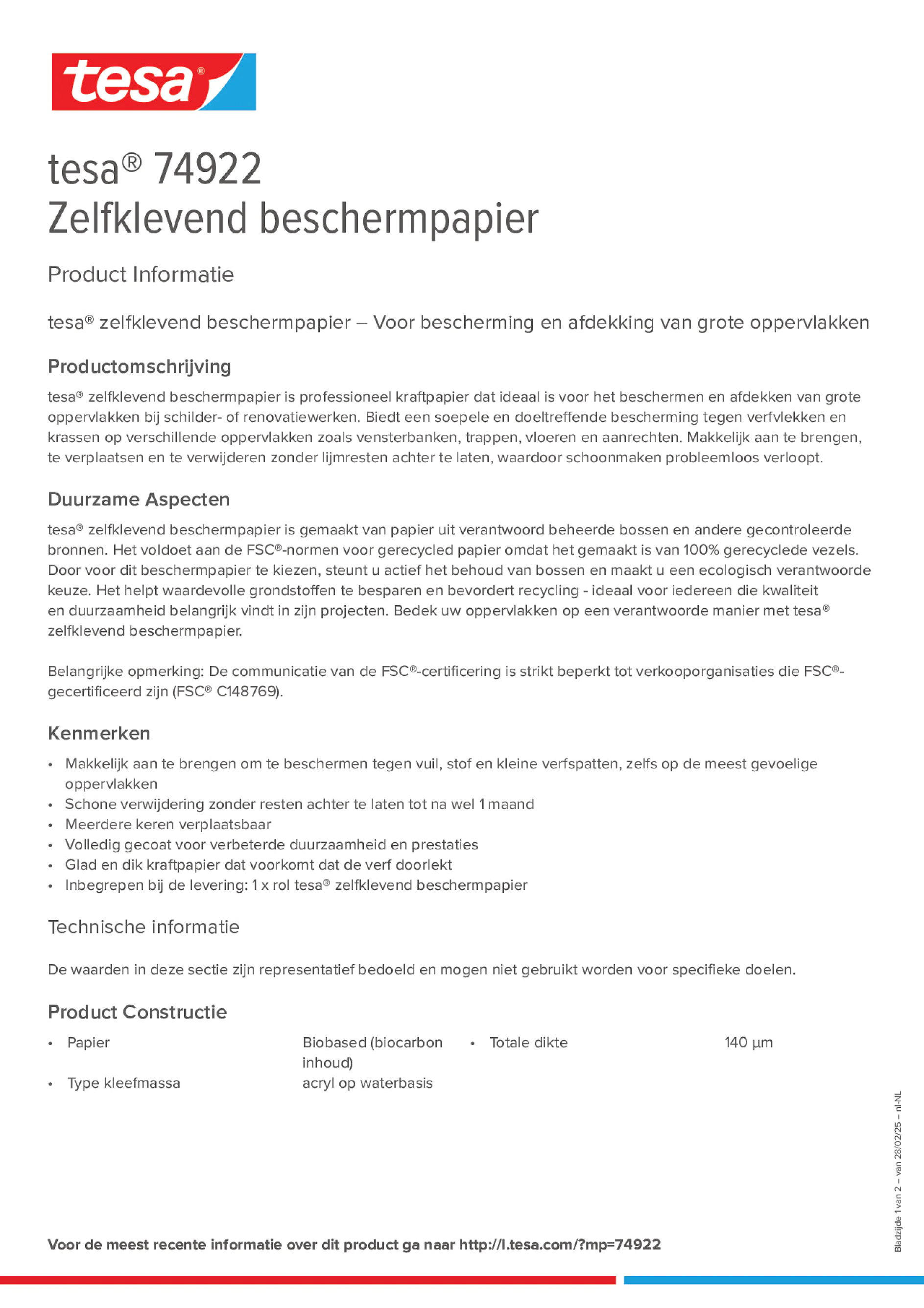 Product information_tesa® 74922_nl-NL