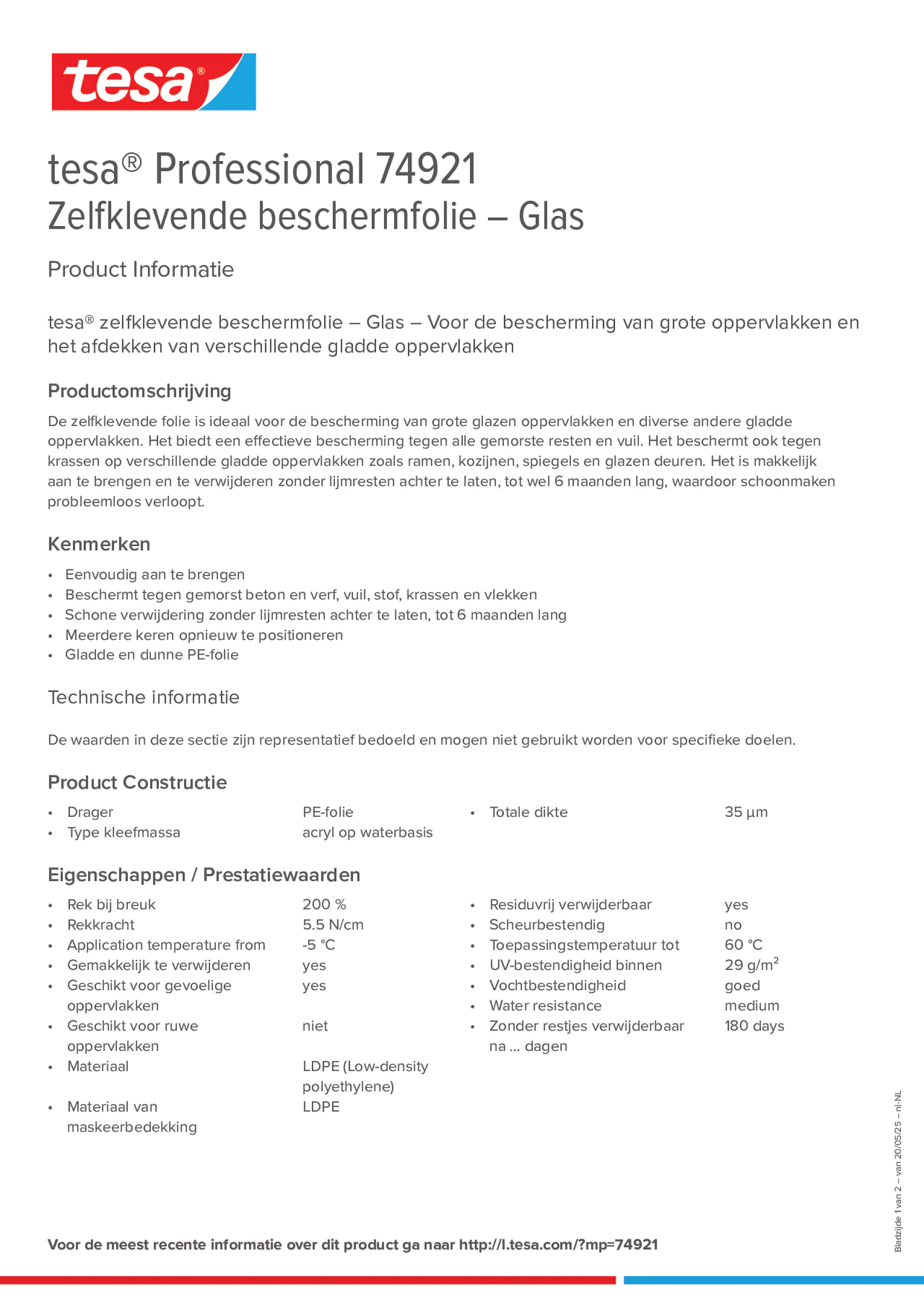 Product information_tesa® Professional 74921_nl-NL