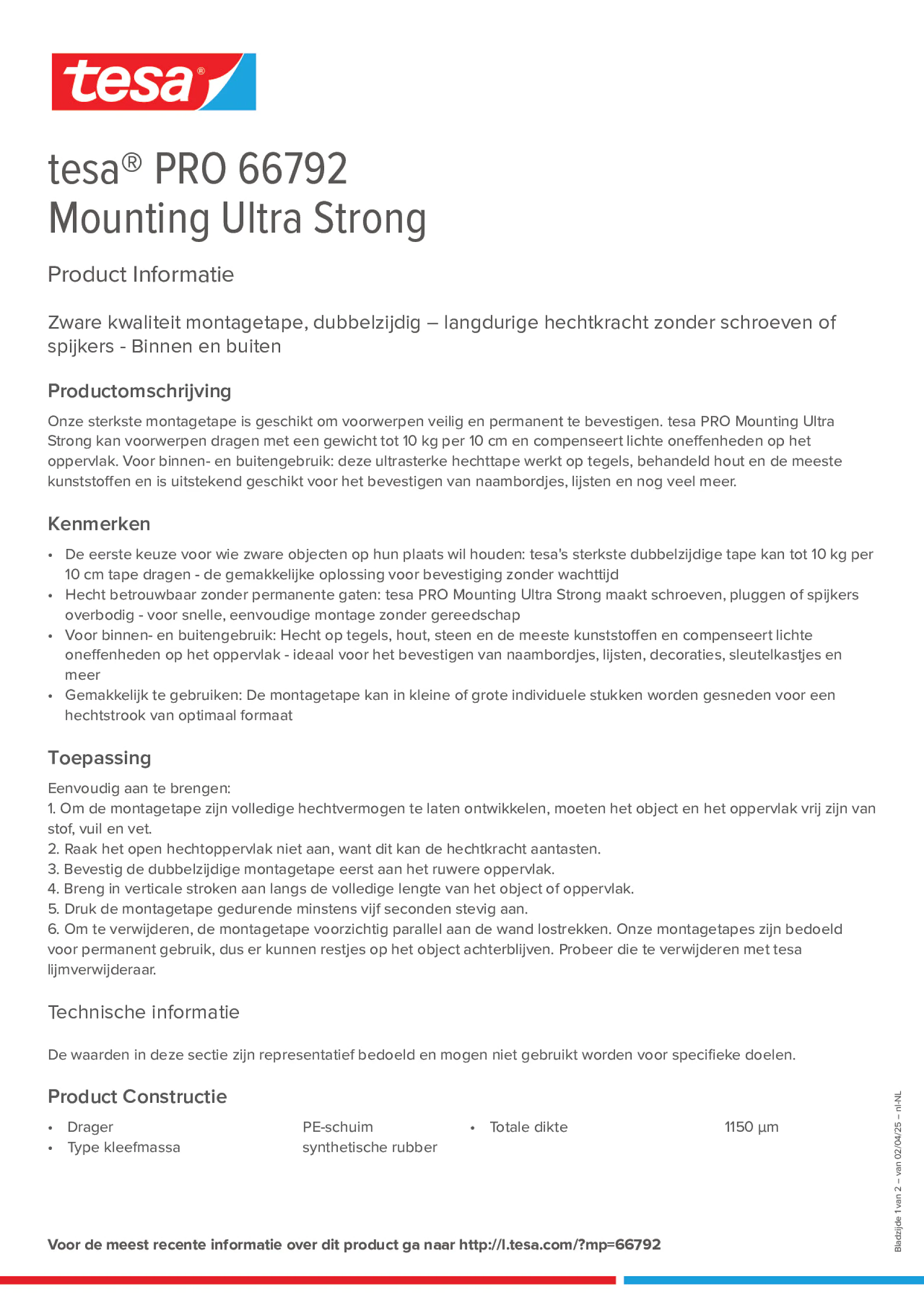 Product information_tesa® PRO 66792_nl-NL