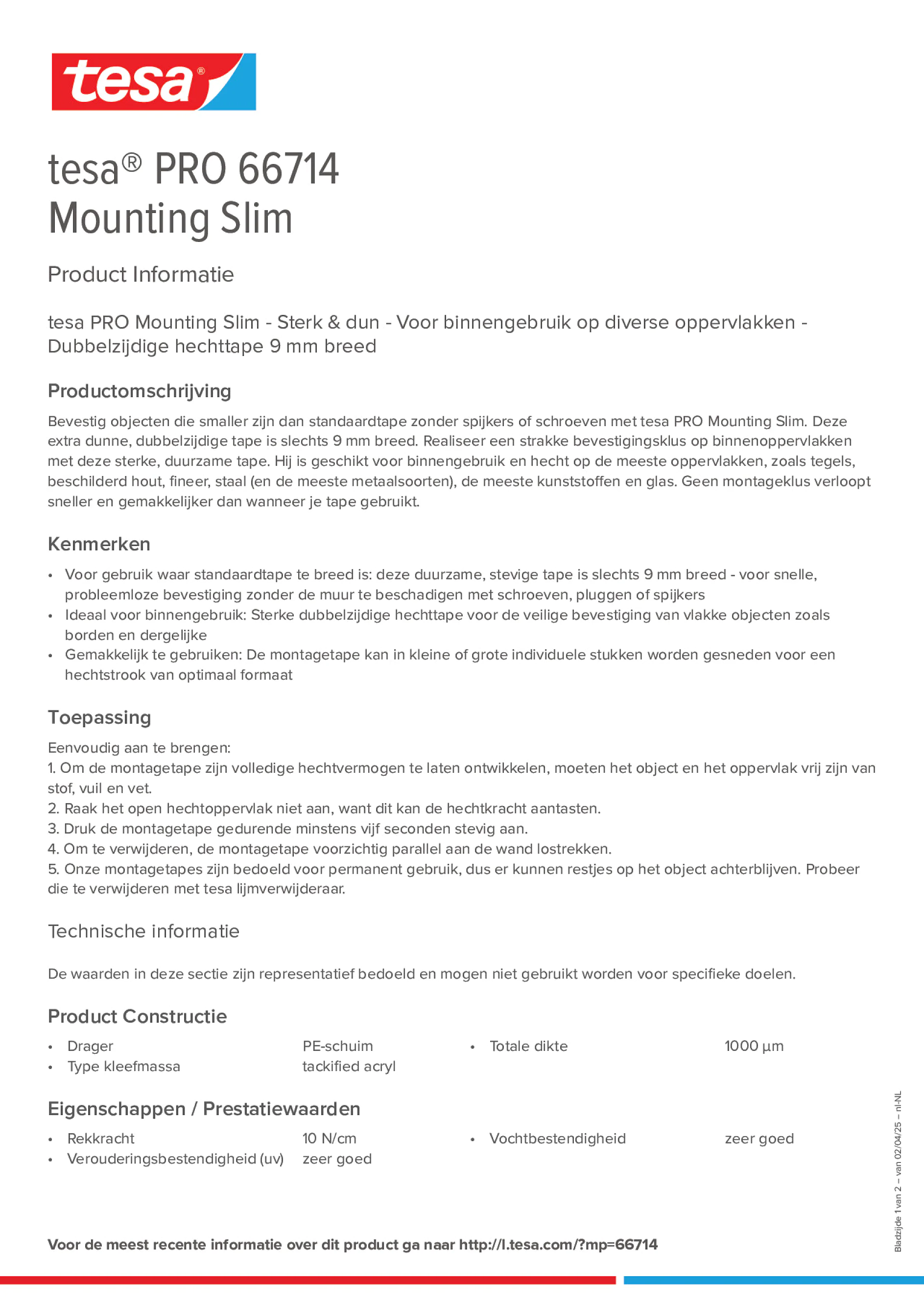 Product information_tesa® PRO 66714_nl-NL