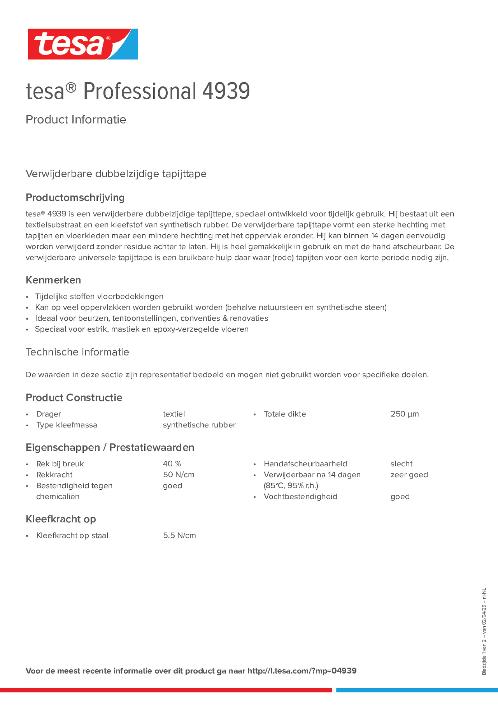 Product information_tesa® Professional 04939_nl-NL