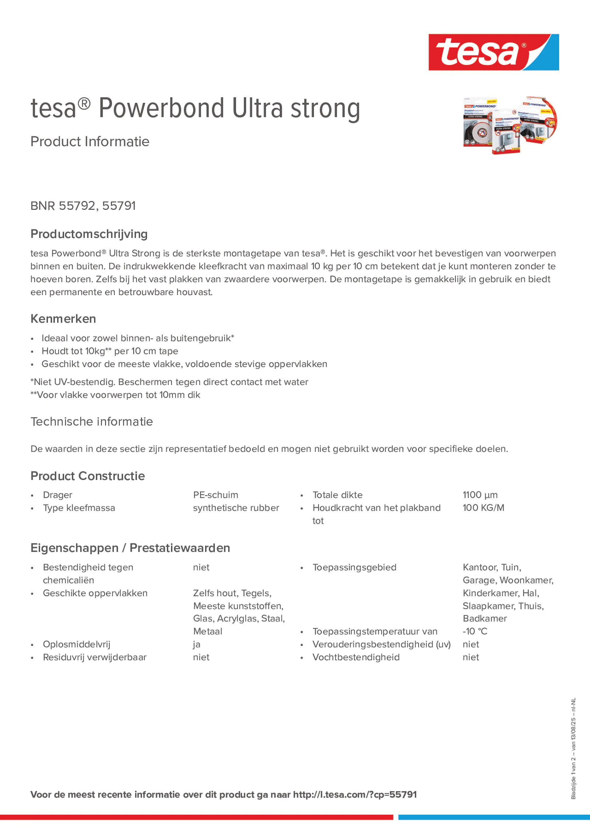 Product information_tesa® Powerbond 55791_nl-NL