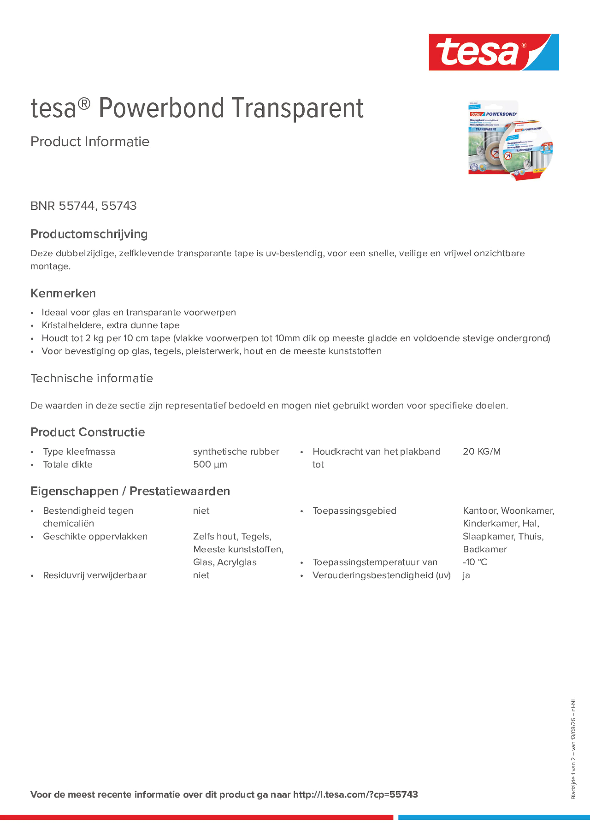 Product information_tesa® Powerbond 55744_nl-NL