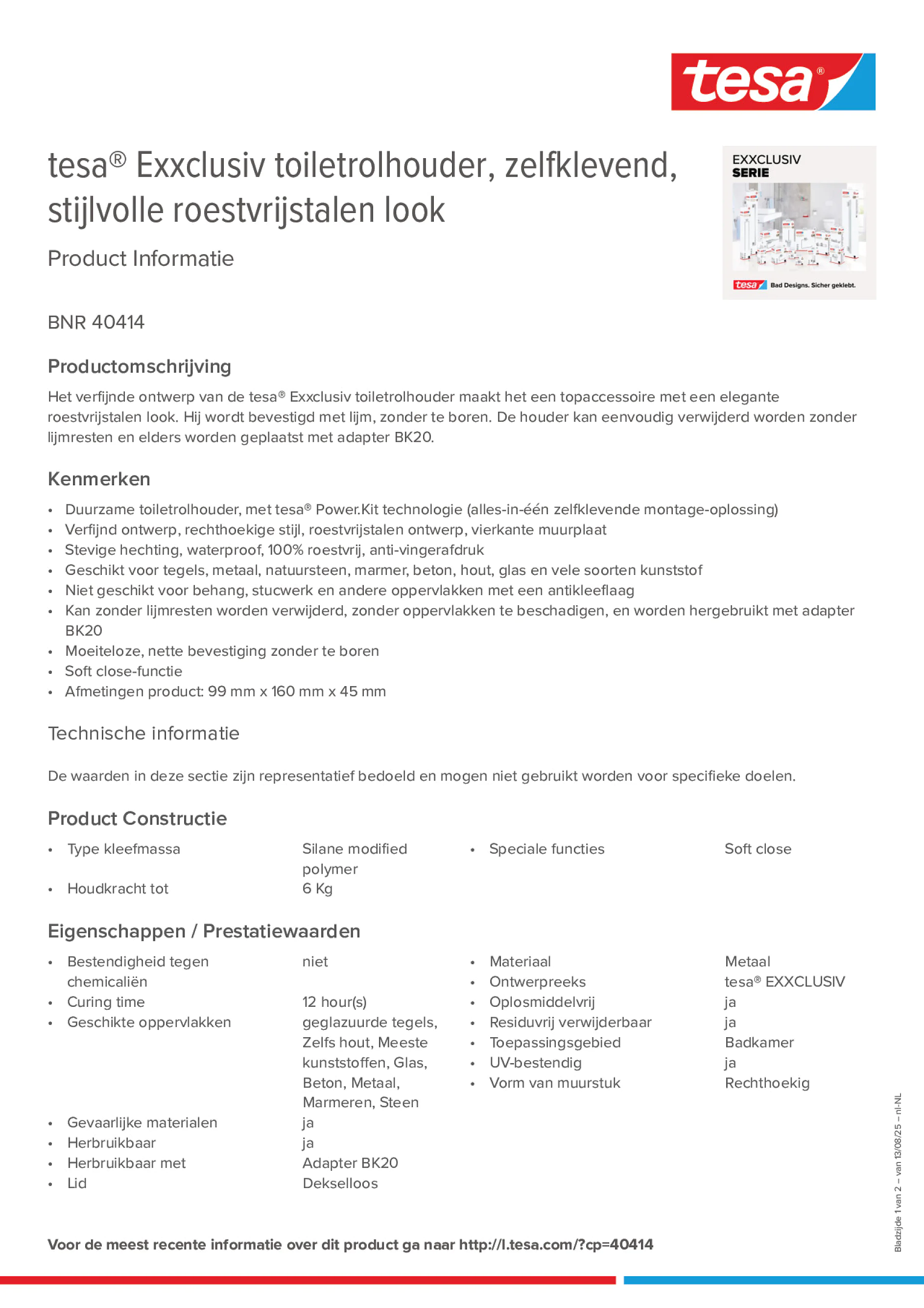 Product information_tesa® 40414_nl-NL Product information_tesa® 40414_nl-NL