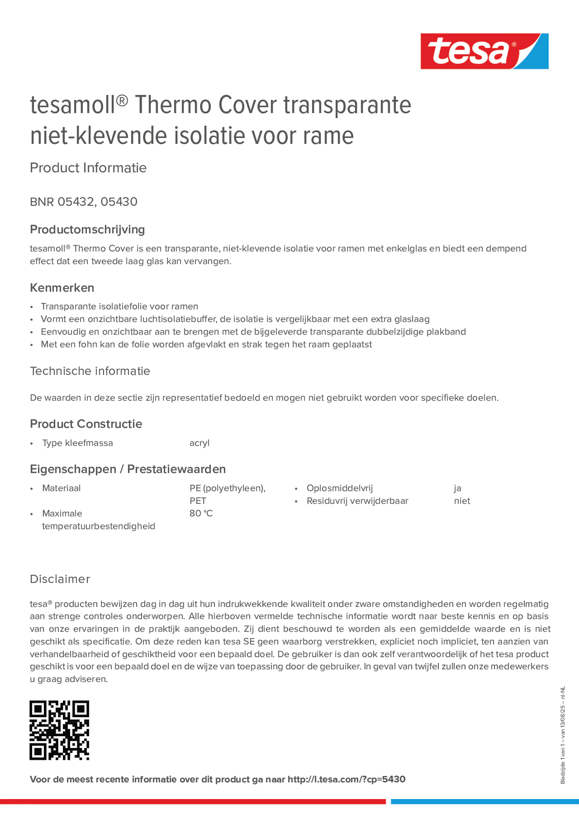 Product information_tesamoll® 5430_nl-NL