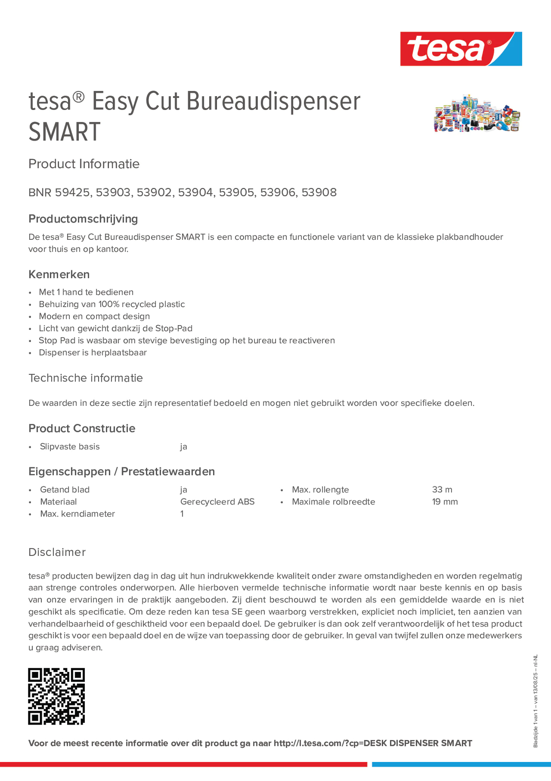 Product information_tesa® Easy Cut 53902_nl-NL Product information_tesa® Easy Cut 53902_nl-NL