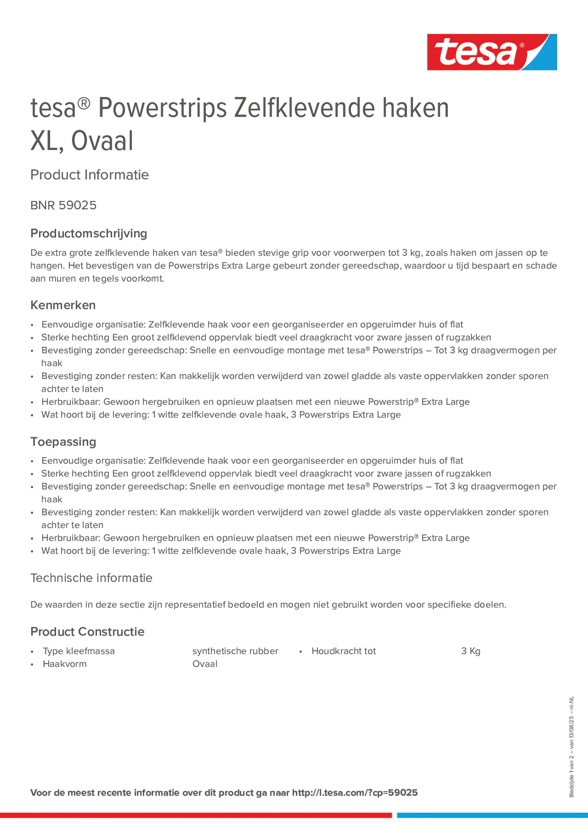 Product information_tesa® Powerstrips 59025_nl-NL