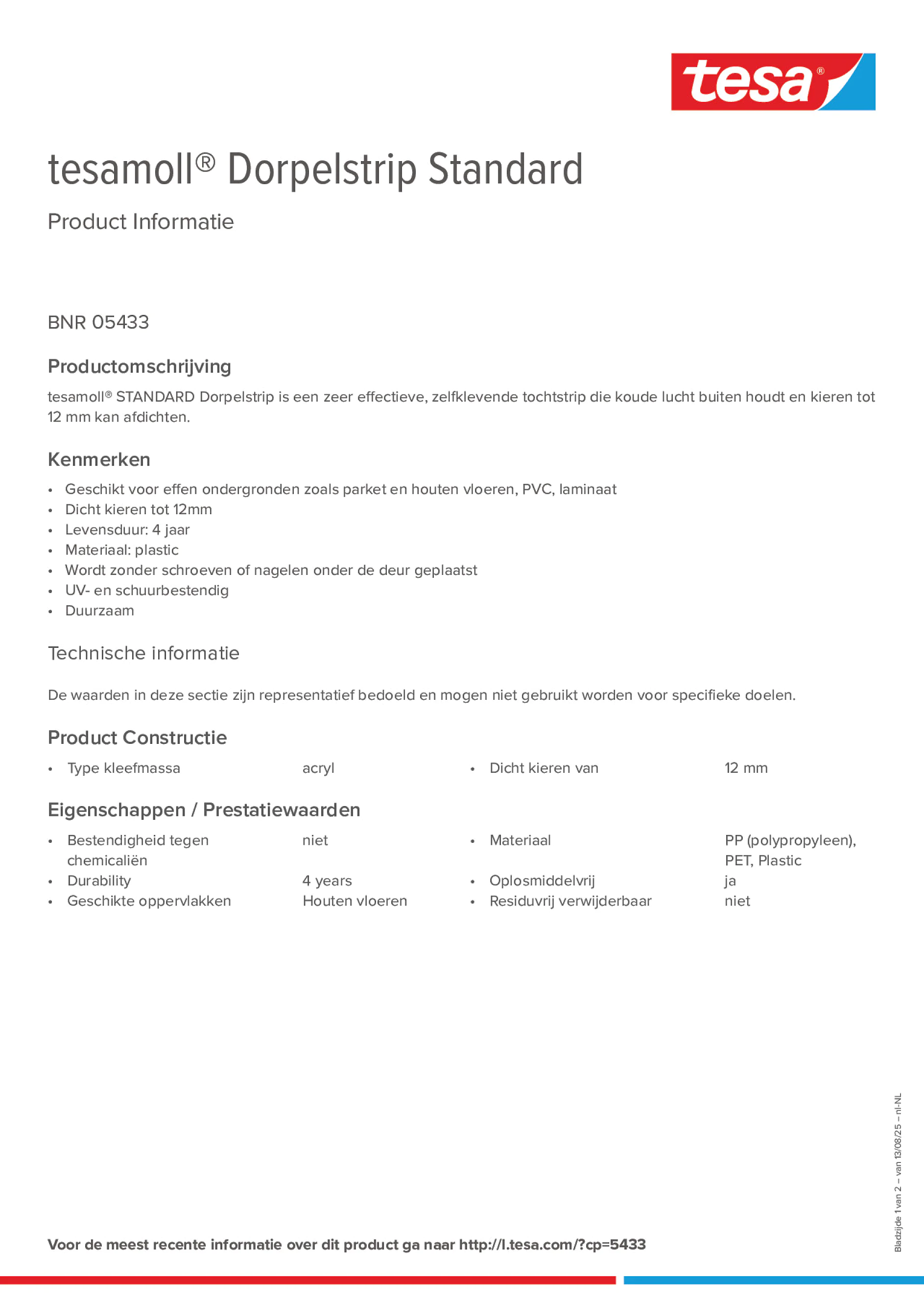 Product information_tesamoll® 05433_nl-NL