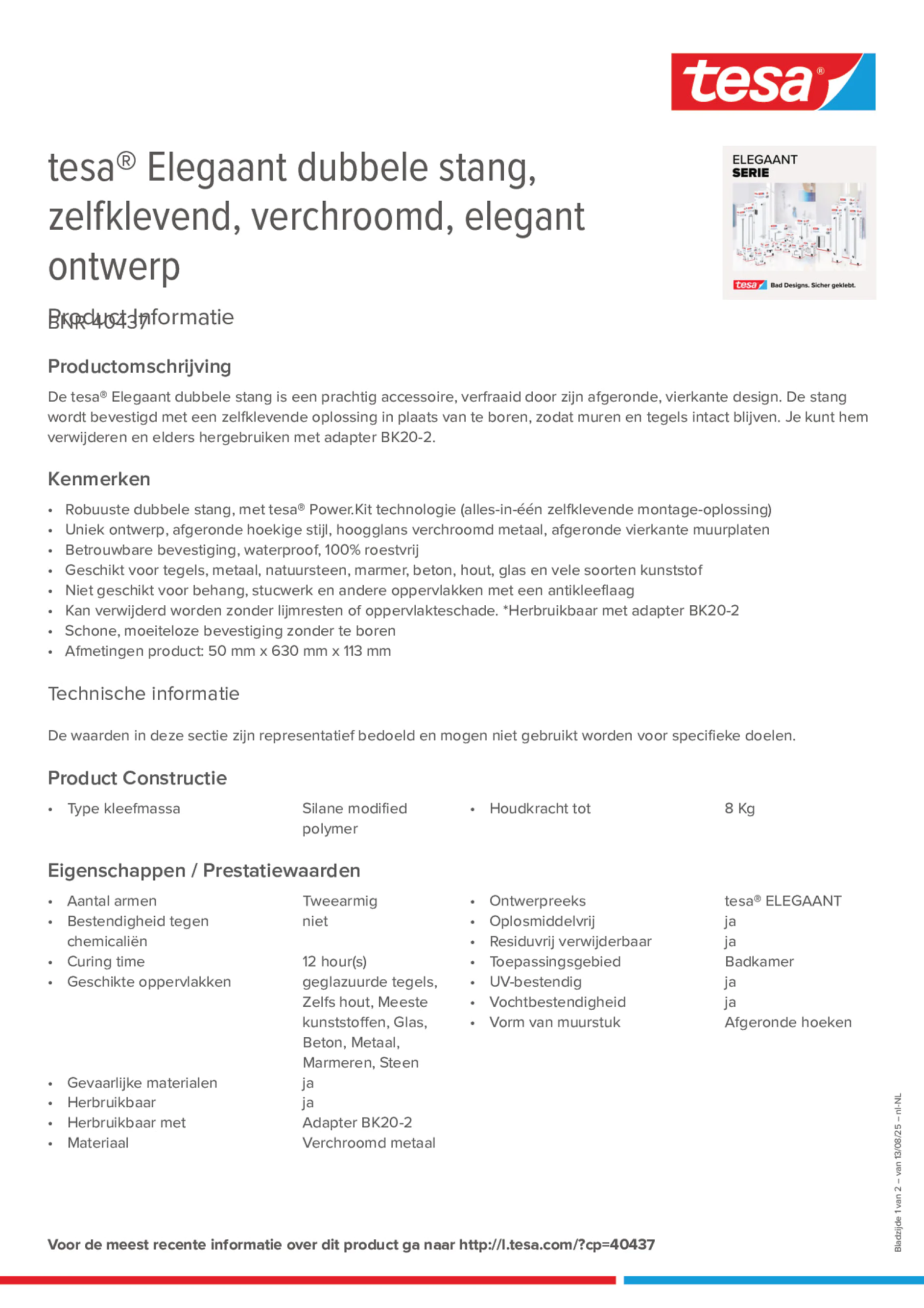 Product information_tesa® 40437_nl-NL Product information_tesa® 40437_nl-NL