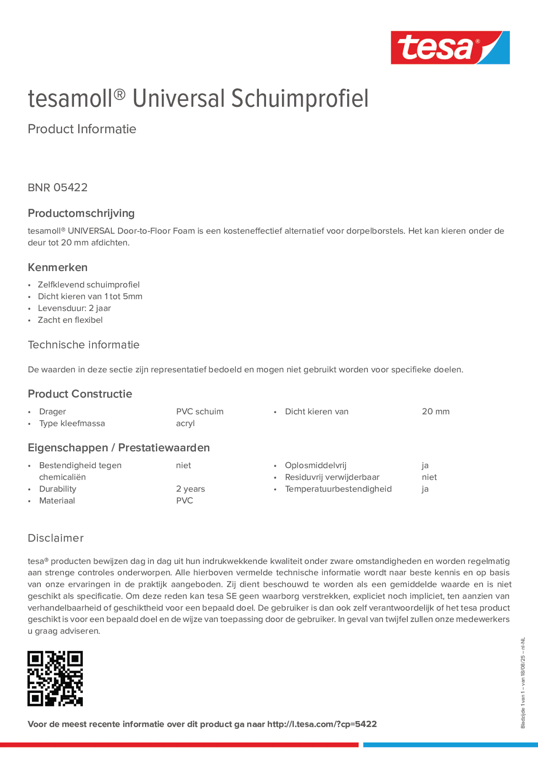 Product information_tesamoll® 05422_nl-NL