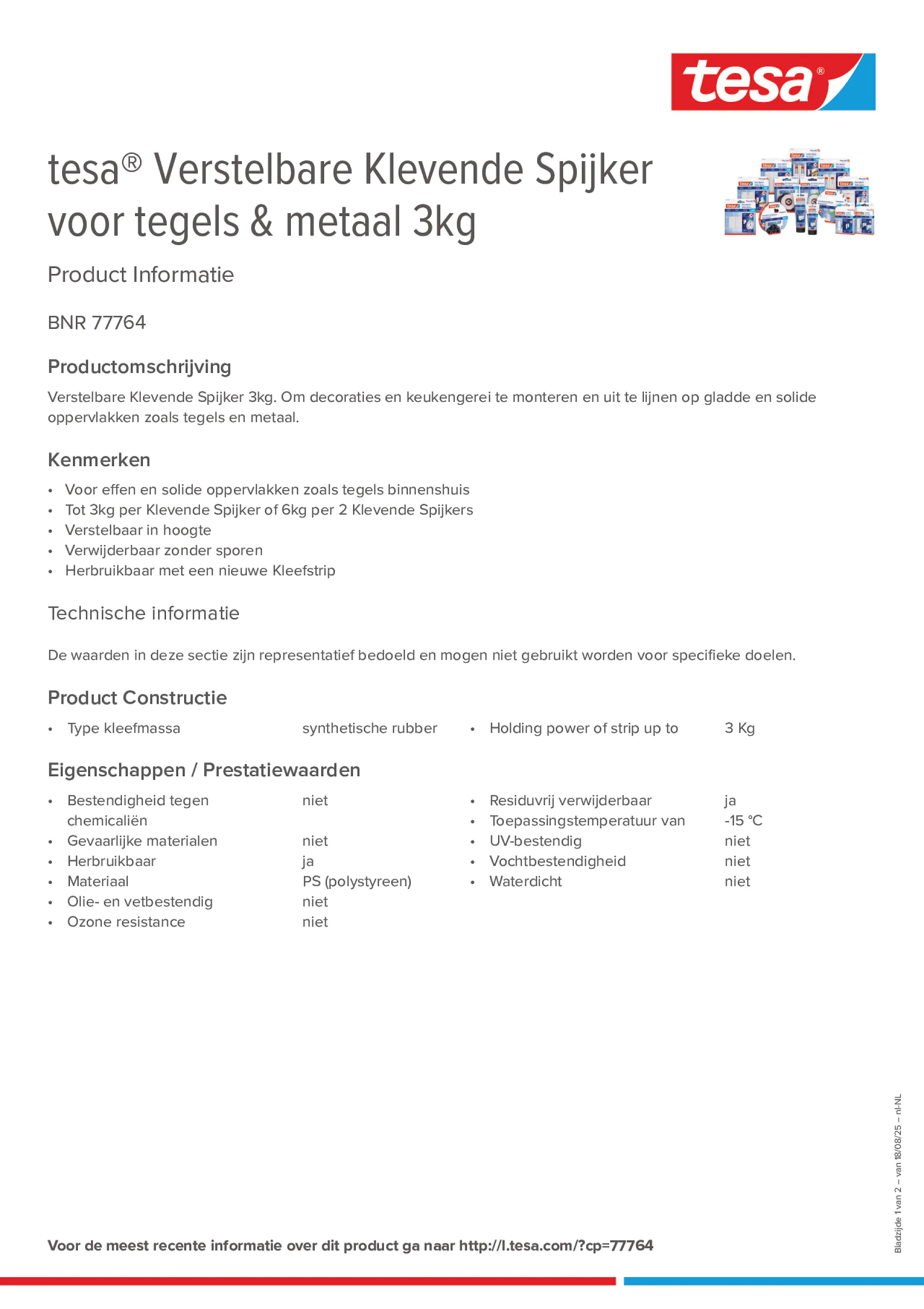 Product information_tesa® 77764_nl-NL