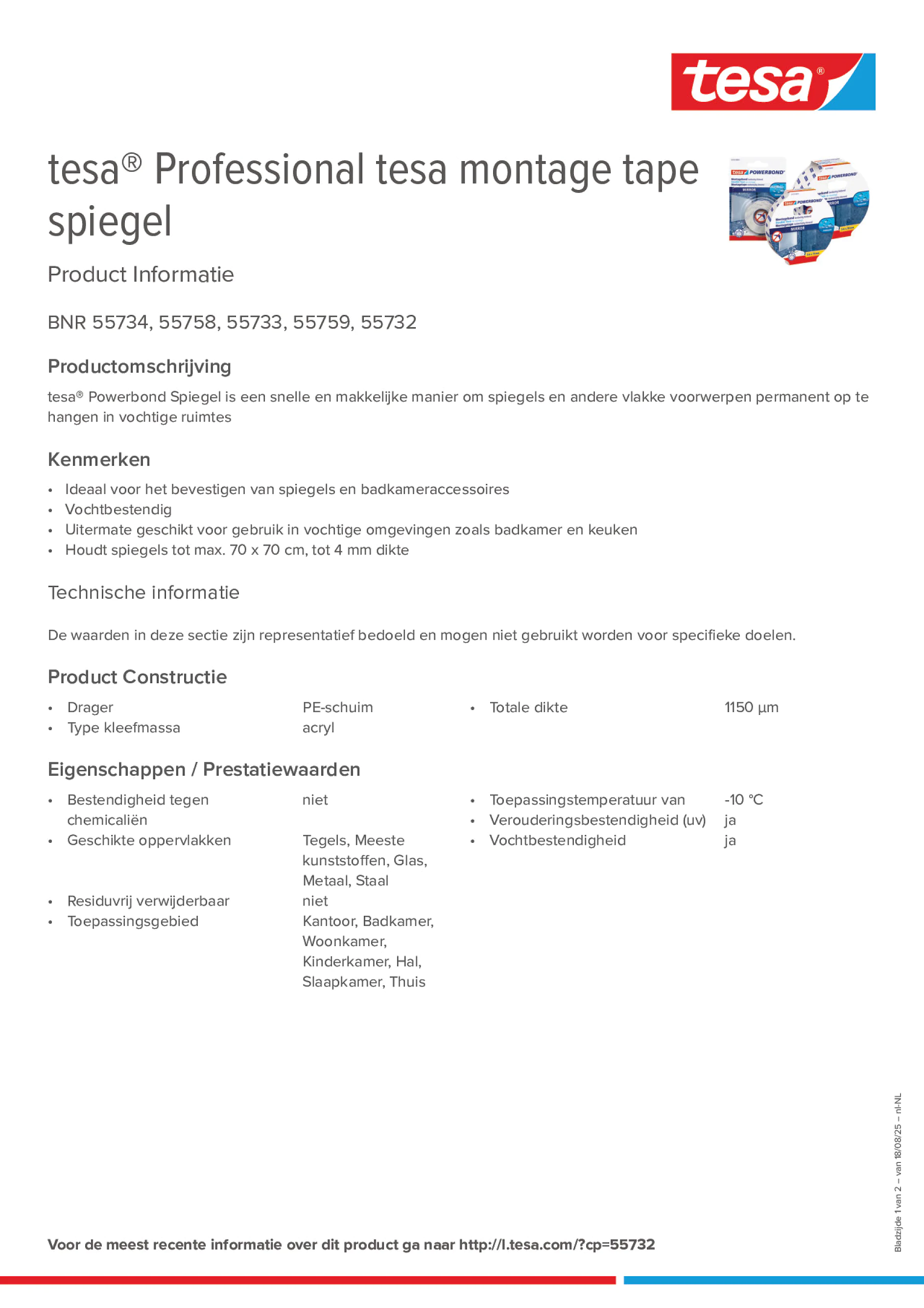 Product information_tesa® Professional 55733_nl-NL