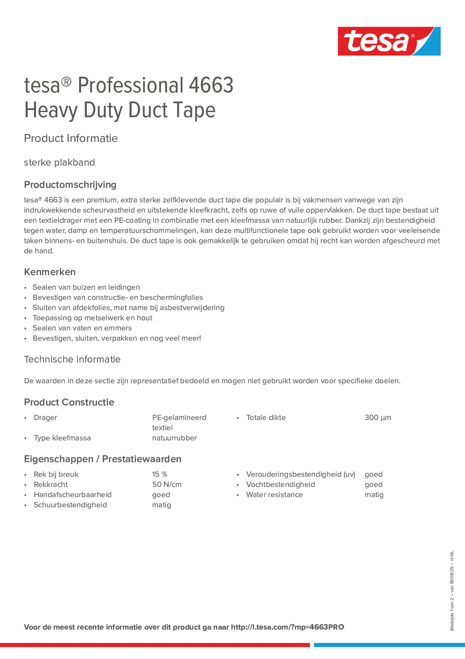Product information_tesa® Professional 04663_nl-NL