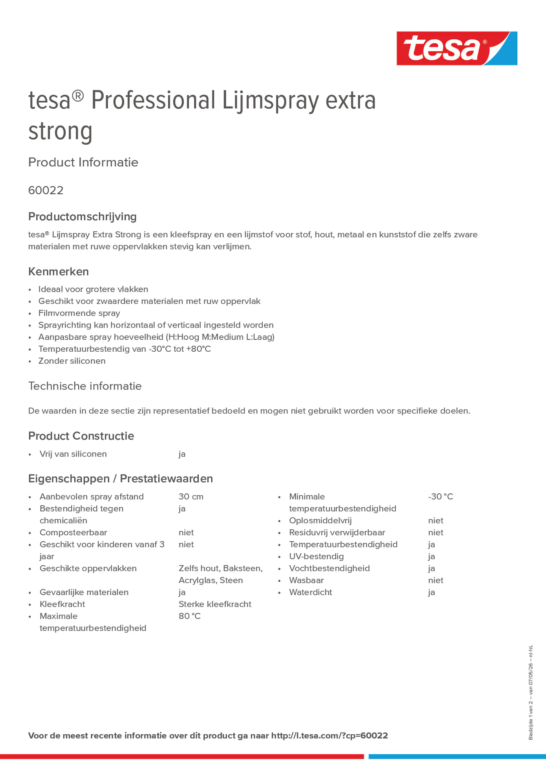 Product information_tesa® Professional 60022_nl-NL