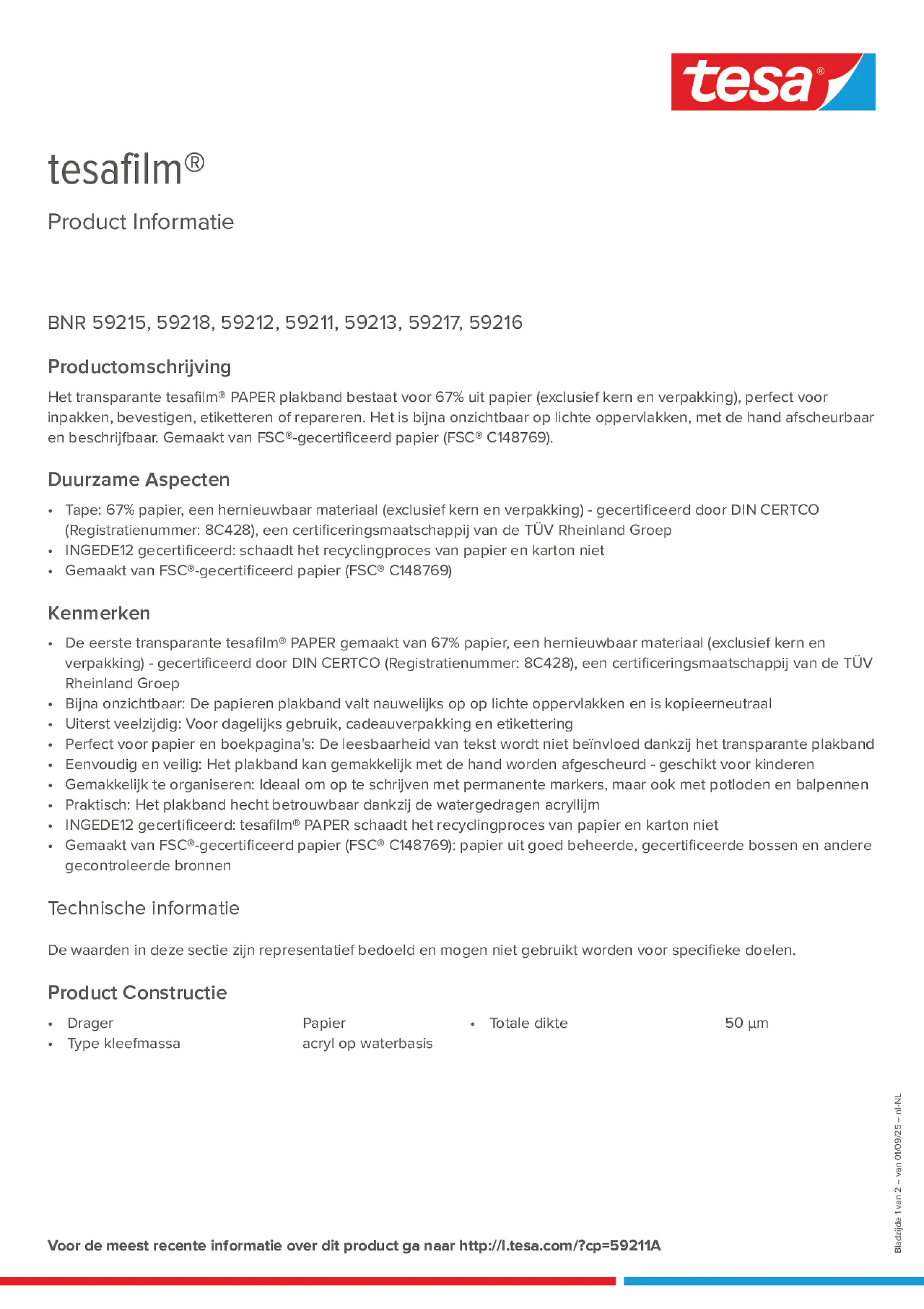 Product information_tesafilm® 59215_nl-NL
