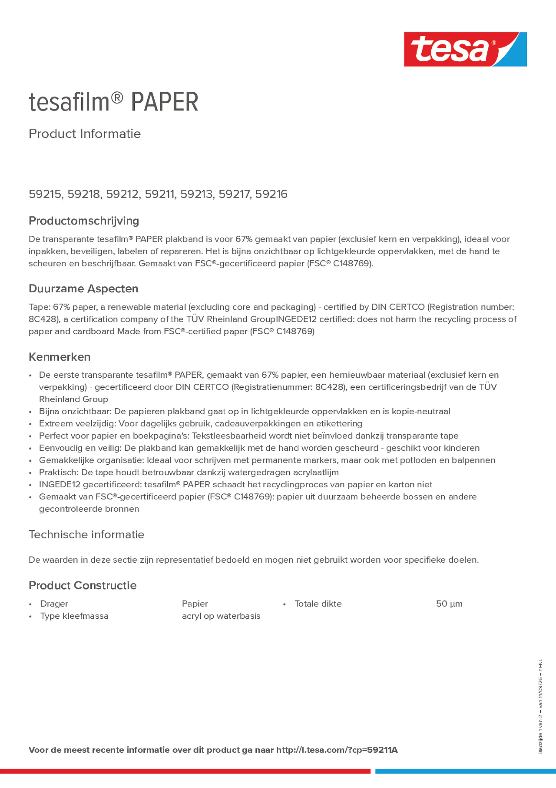 Product information_tesafilm® 59211A_nl-NL