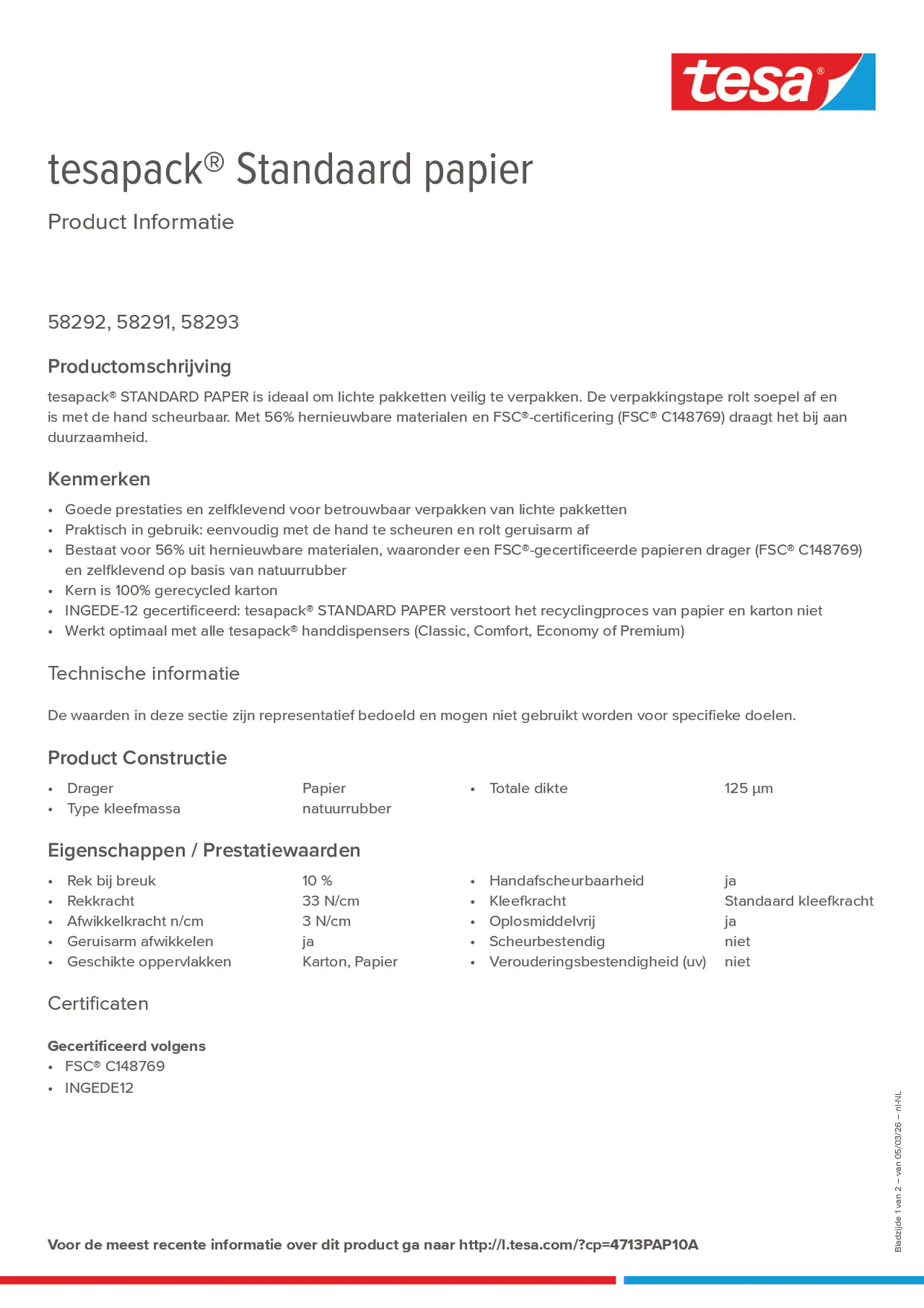 Product information_tesapack® 4713PAP10A_nl-NL