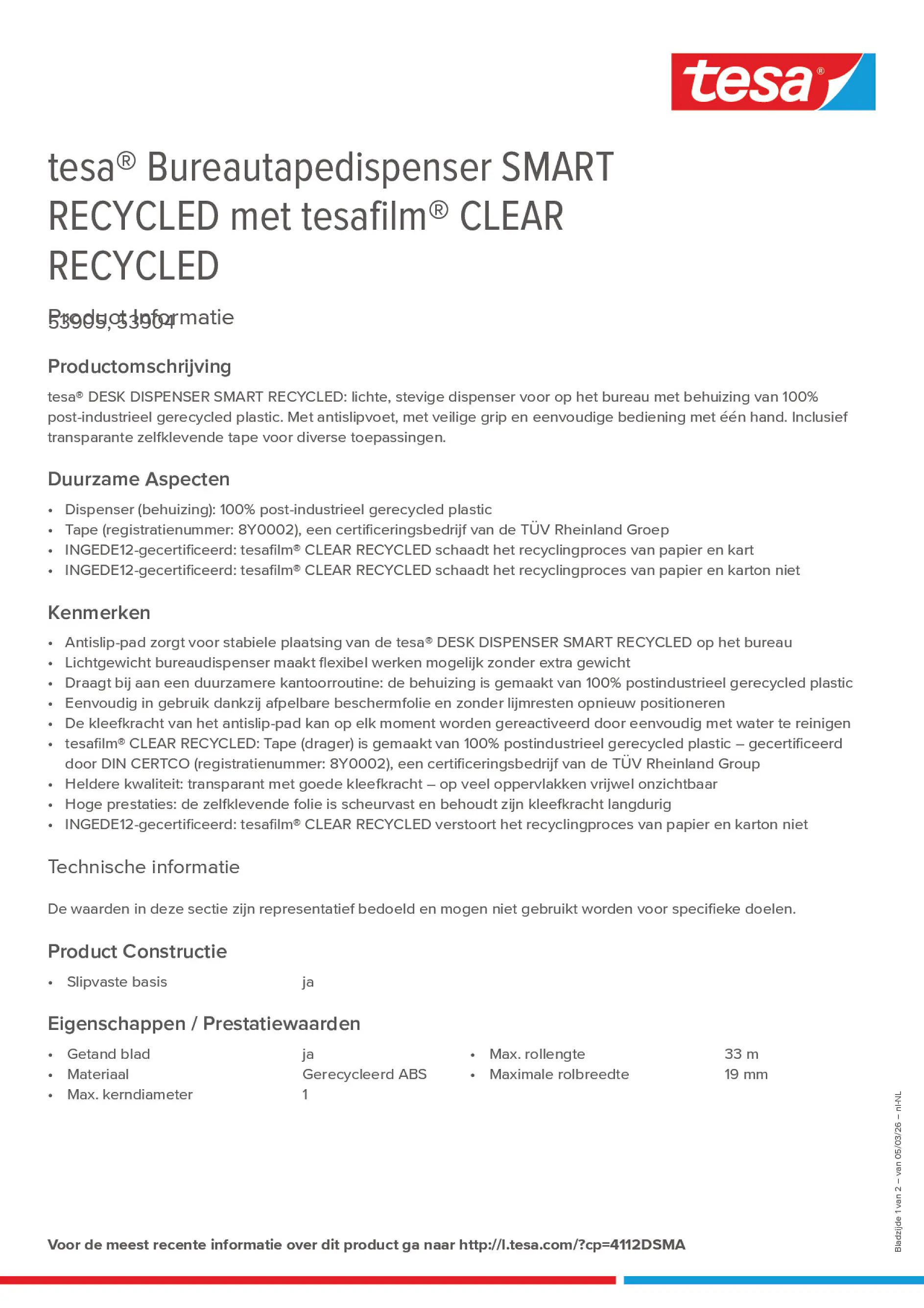 Product information_tesa® 4112DSMA_nl-NL