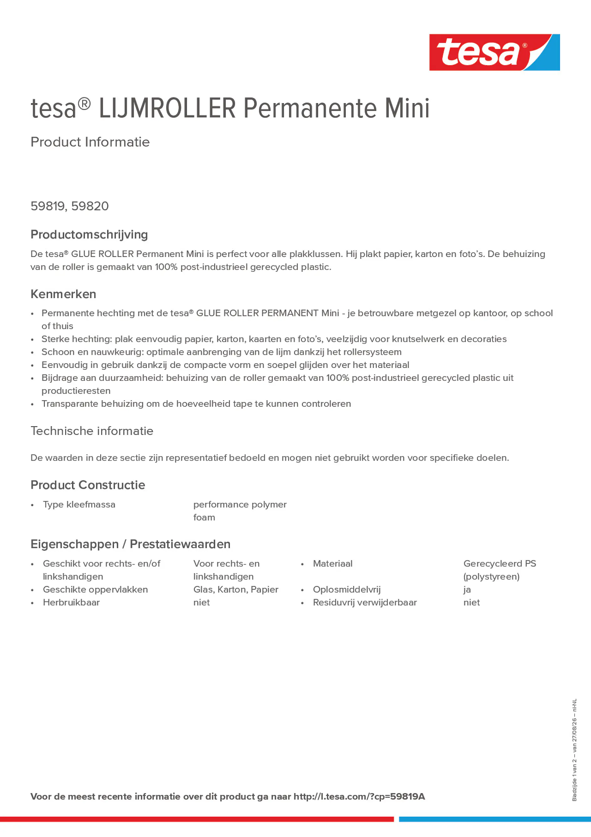 Product information_tesa® 59819A_nl-NL