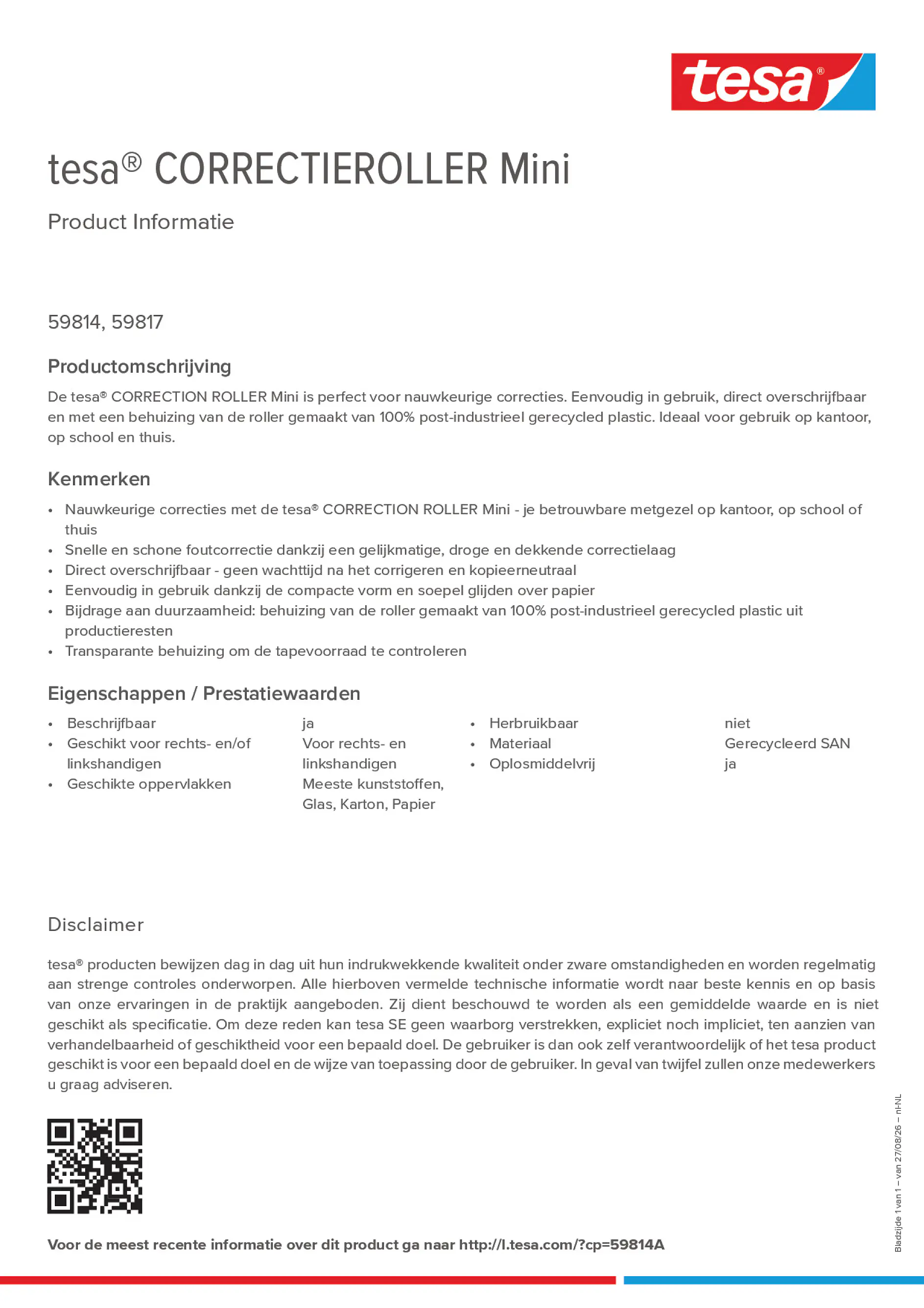 Product information_tesa® 59814A_nl-NL