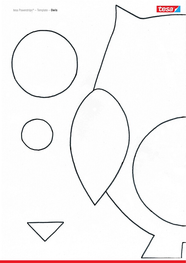 Wzór Sowa Szablon Do Druku Kolorowe sowy z papieru DIY - szablony - tesa