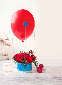 Miłosny balon napełniony helem
