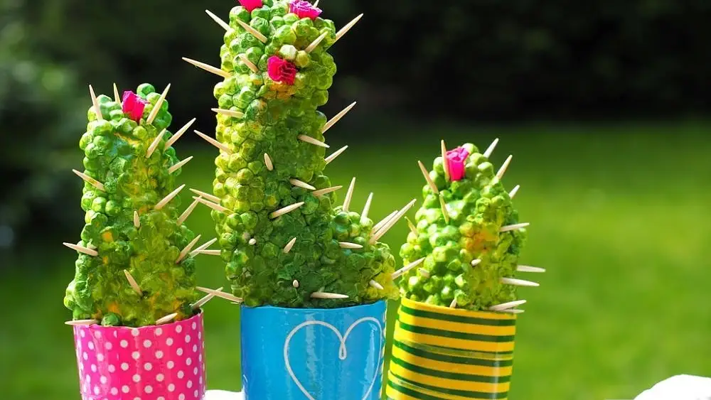 Kaktusy ze styropianu DIY