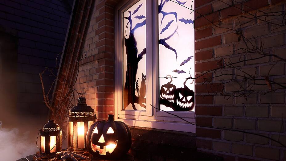 Dekoracja okienna na Halloween