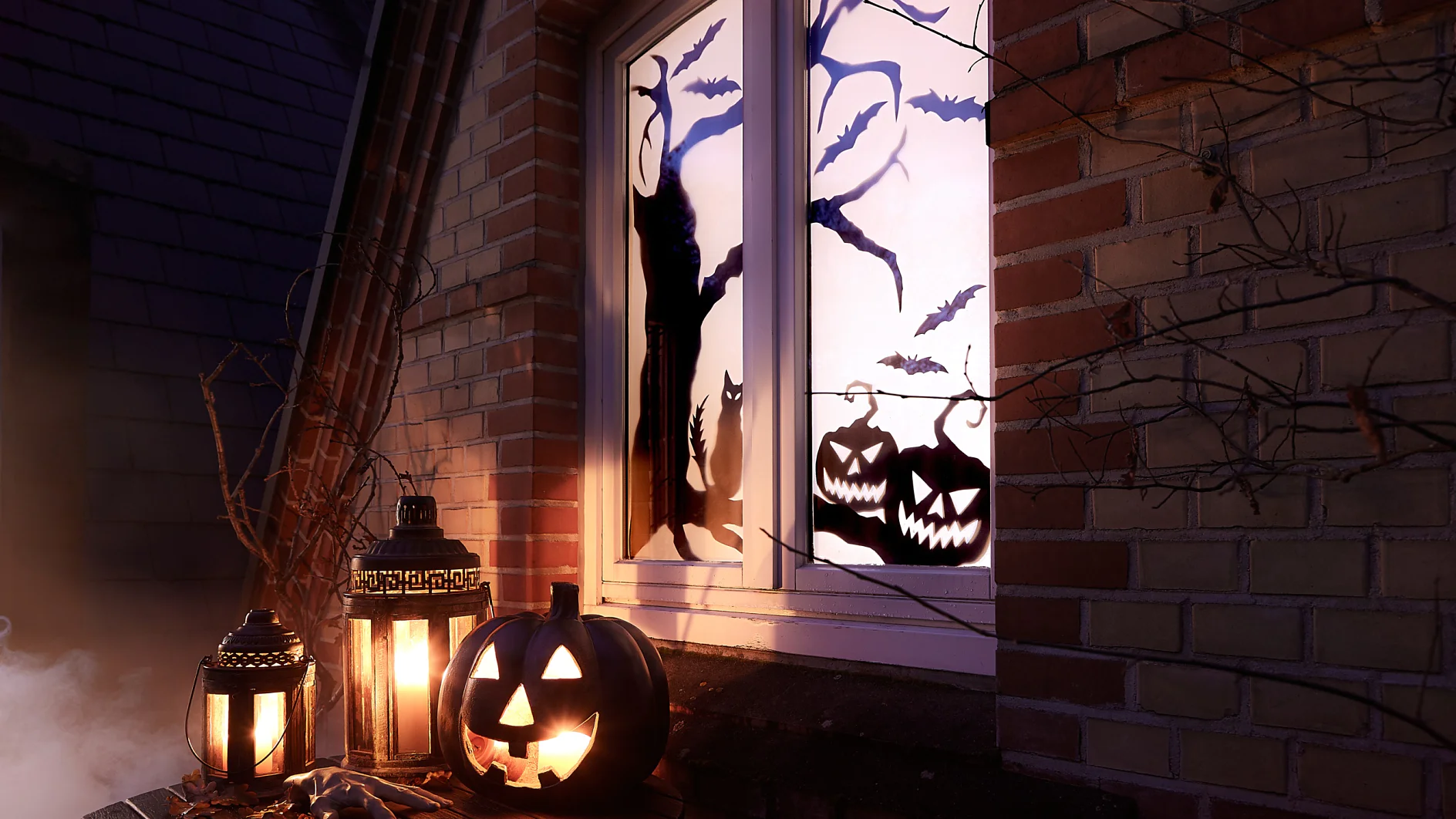 Ozdoby okienne na Halloween