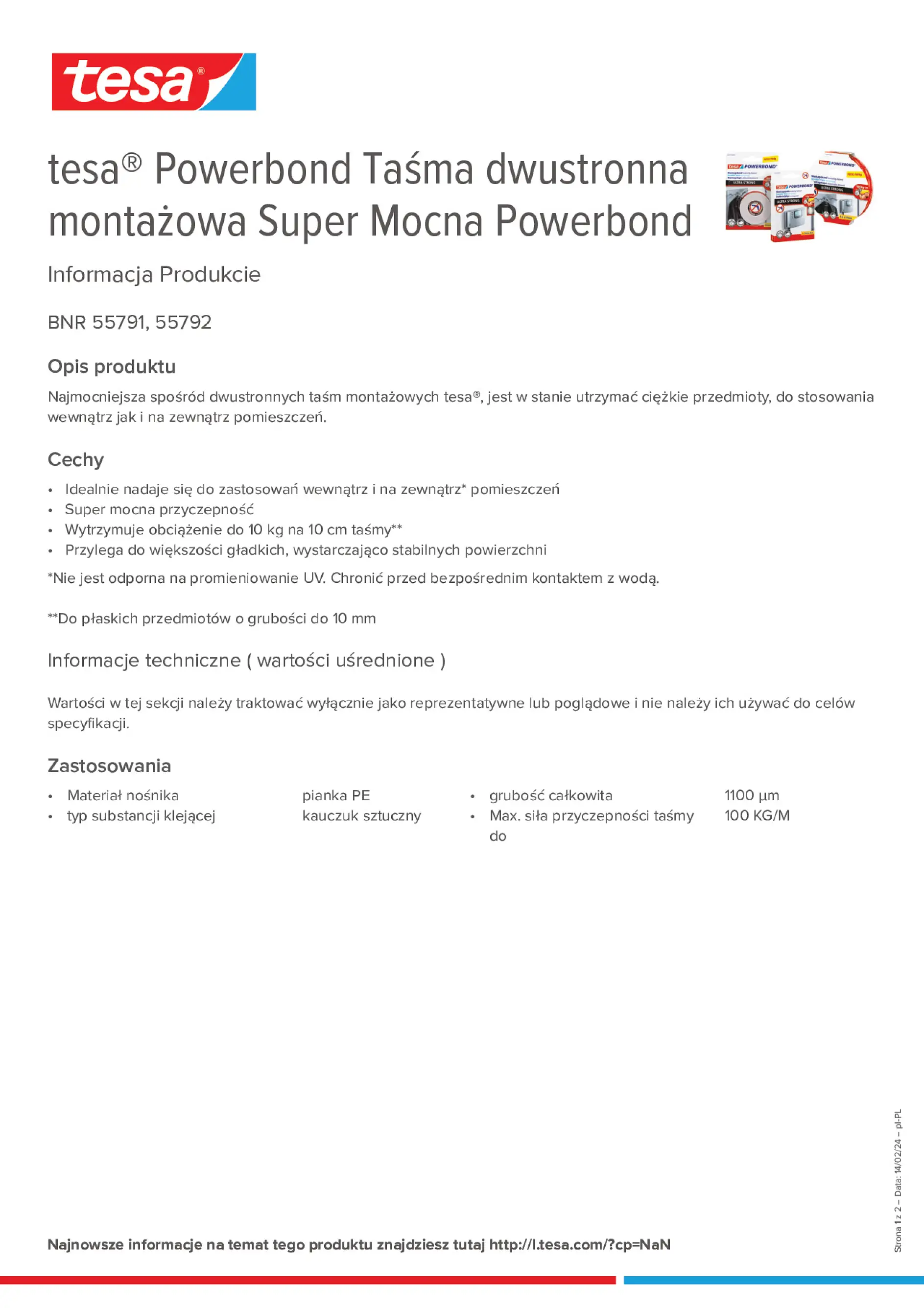 Product information_tesa® Powerbond 55791_pl-PL