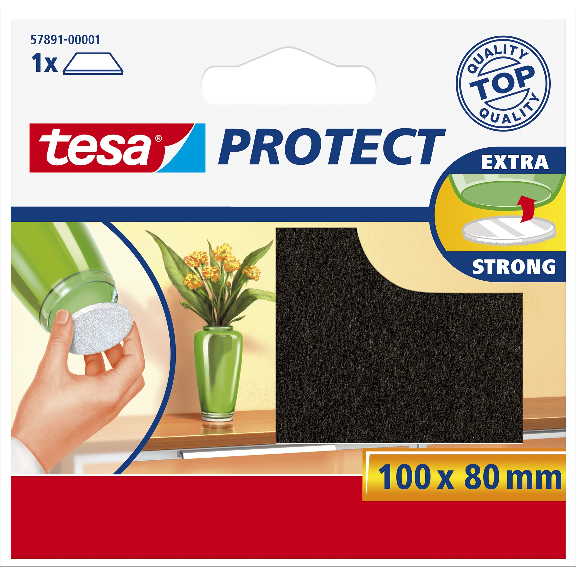 [en-en] tesa Protect felts, brown, 100x80mm