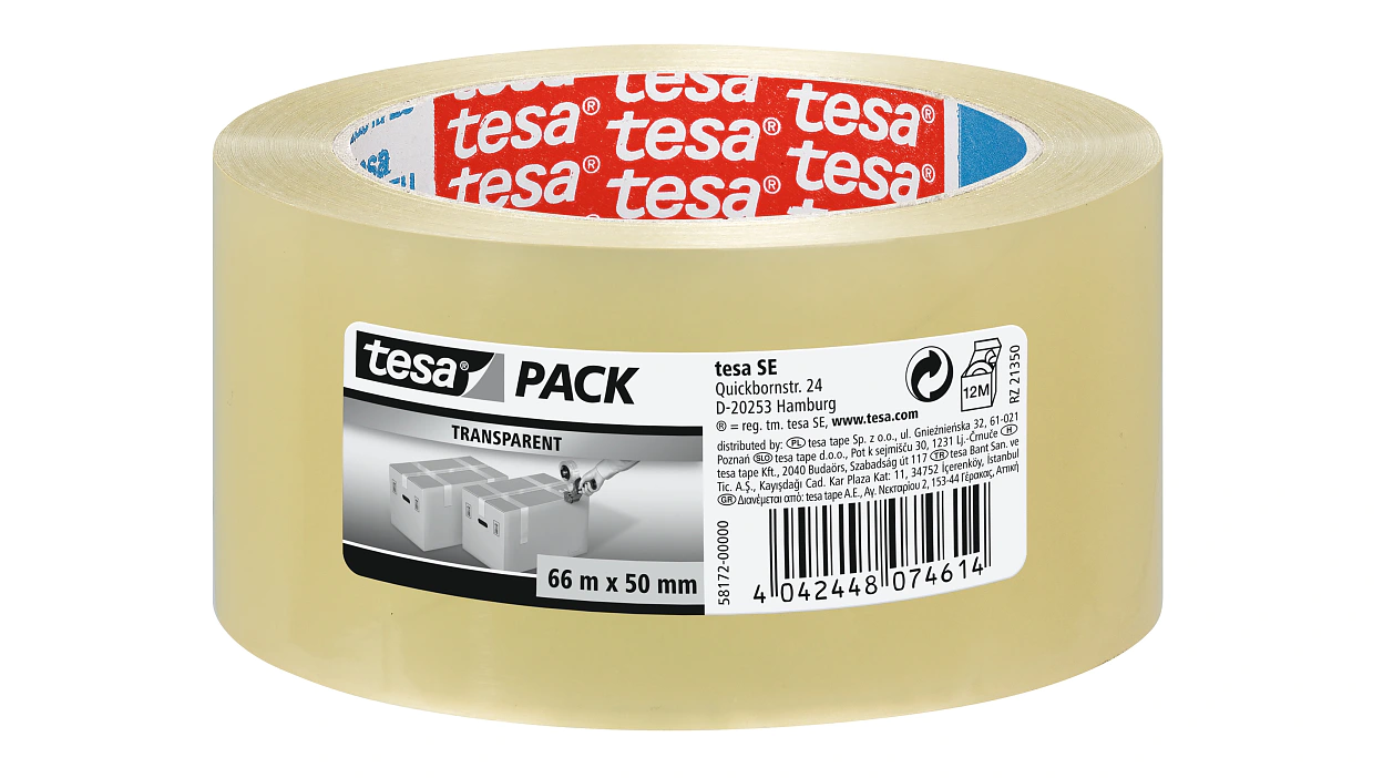 [en-en] tesapack Standard 66m x 50mm, transparent