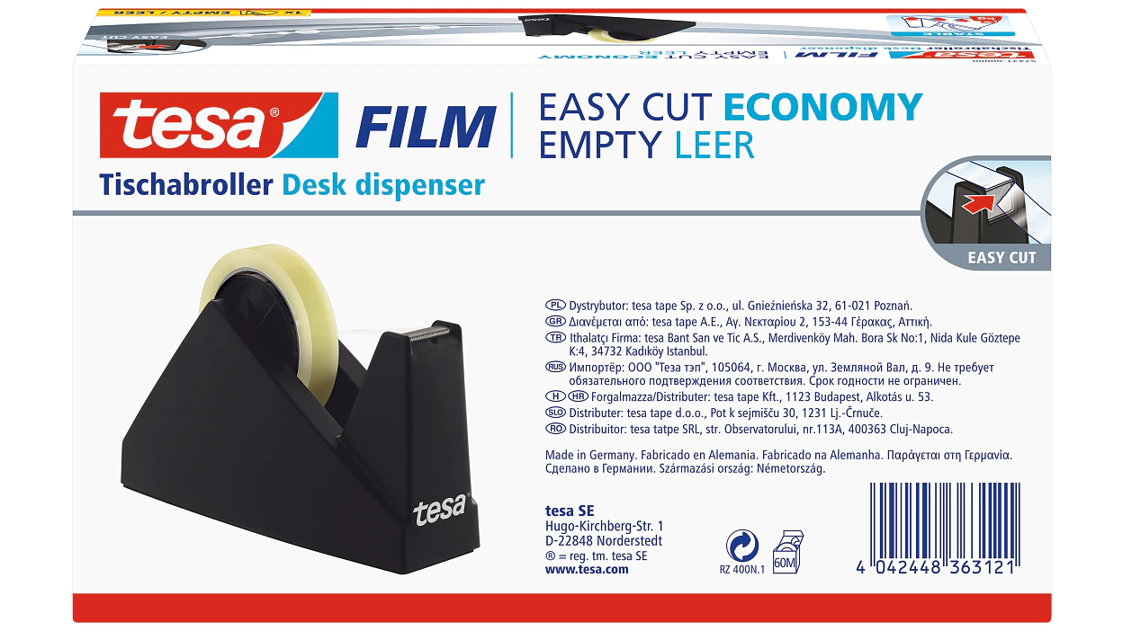 [en-en] Economy Desk Dispenser 66m, Black, Empty, Folding Box