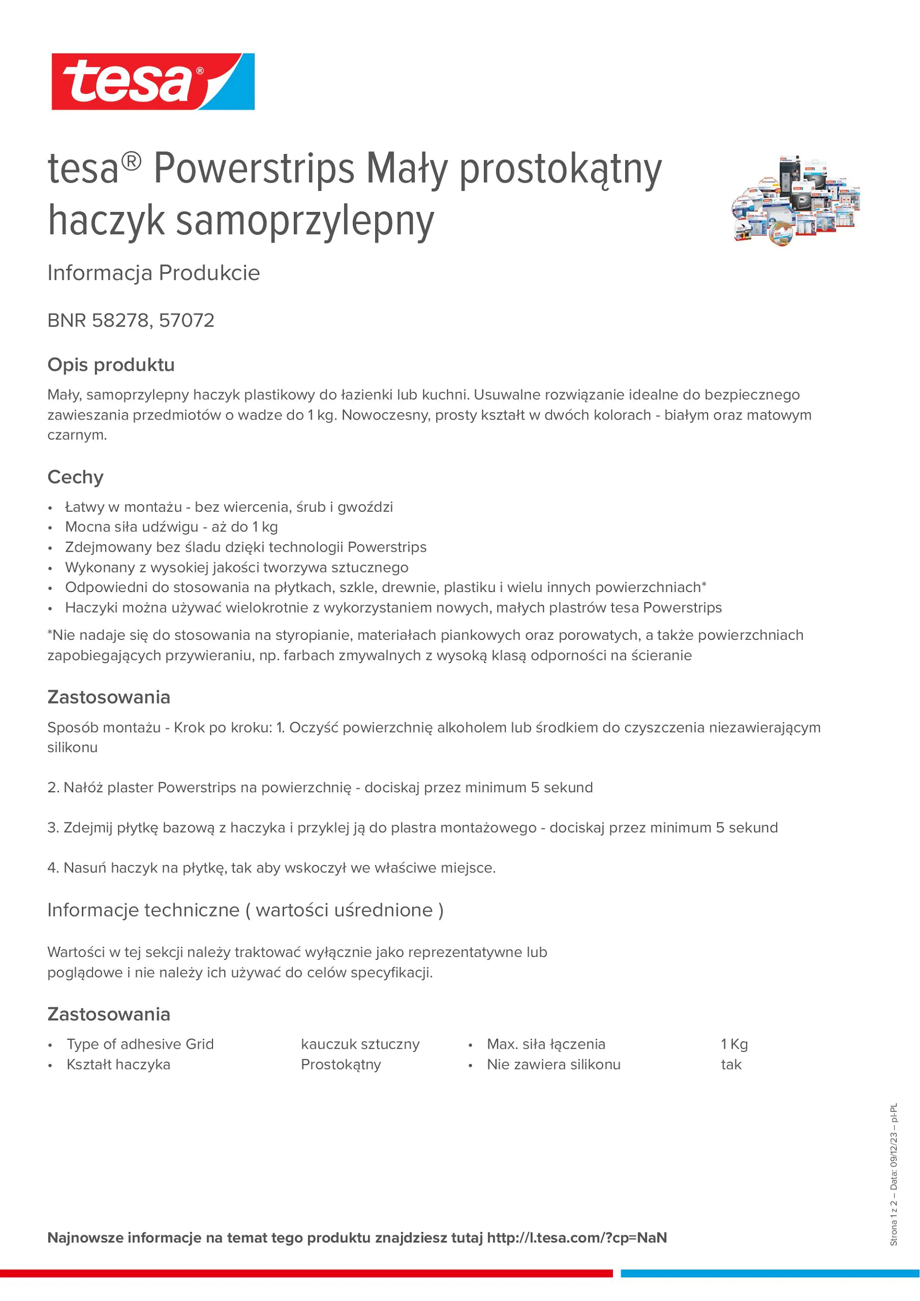 Product information_tesa® Powerstrips 58278_pl-PL
