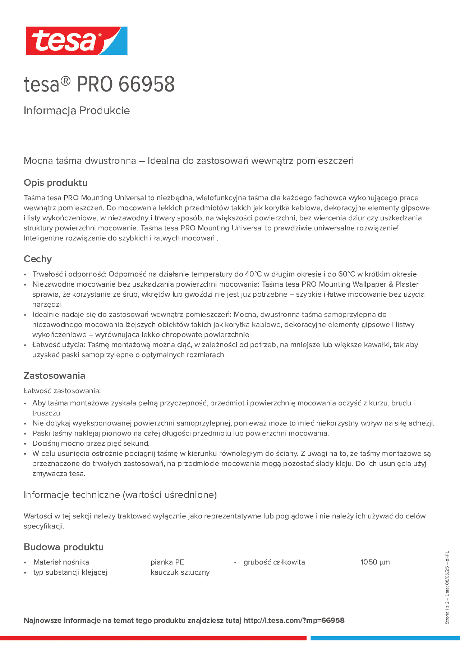 Product information_tesa® PRO 66958_pl-PL