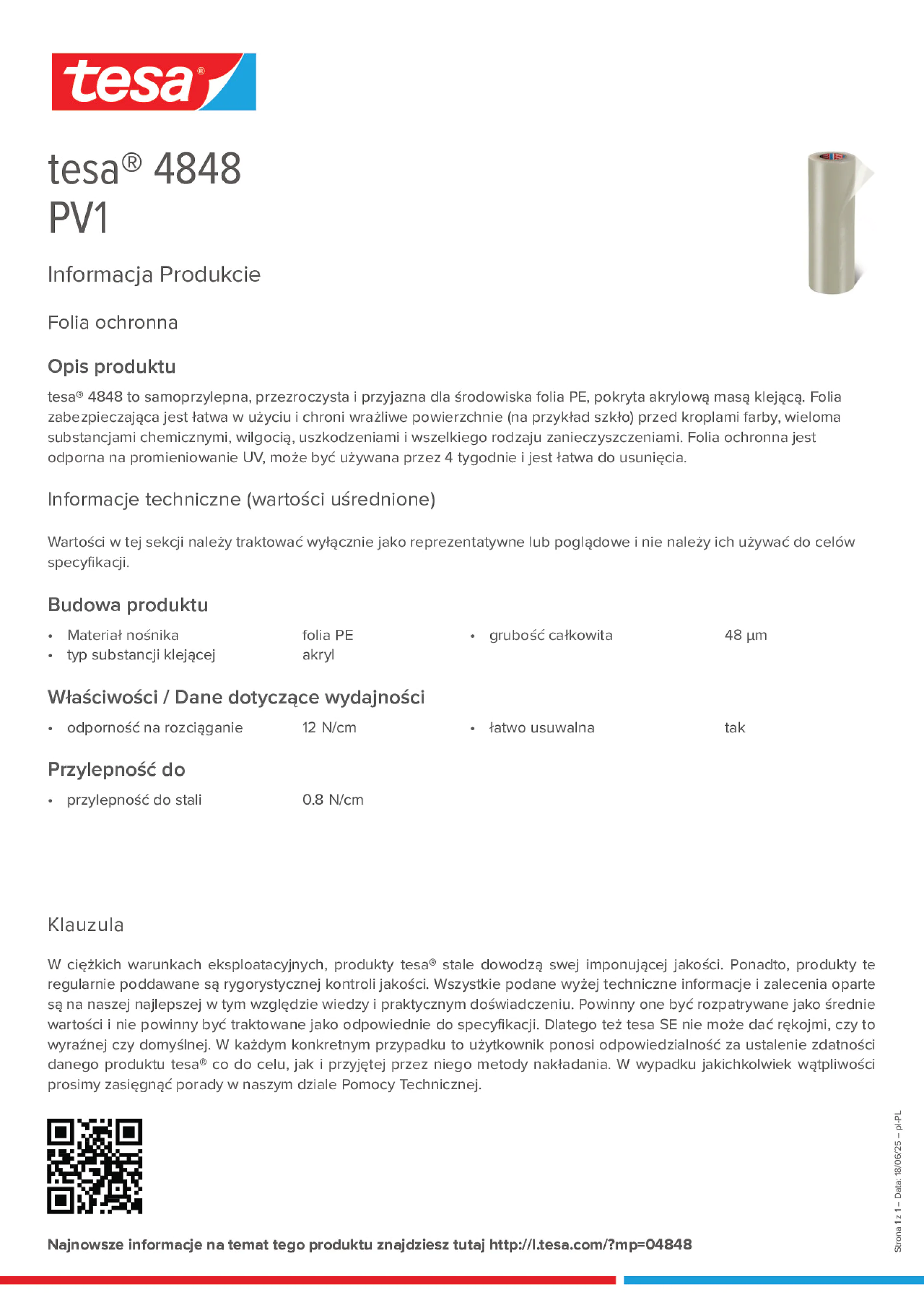 Product information_tesa® 4848_pl-PL