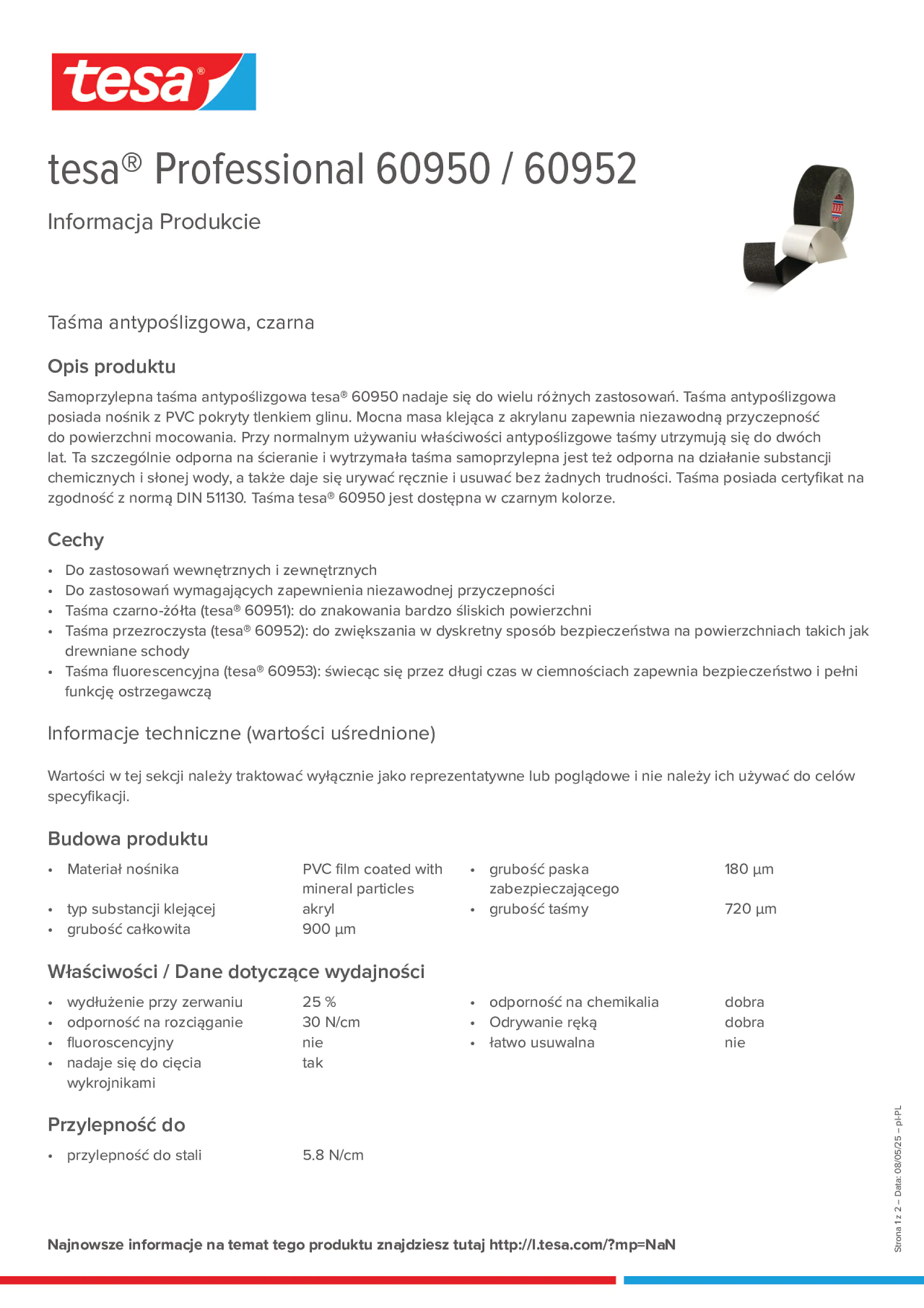 Product information_tesa® Professional 60950_pl-PL