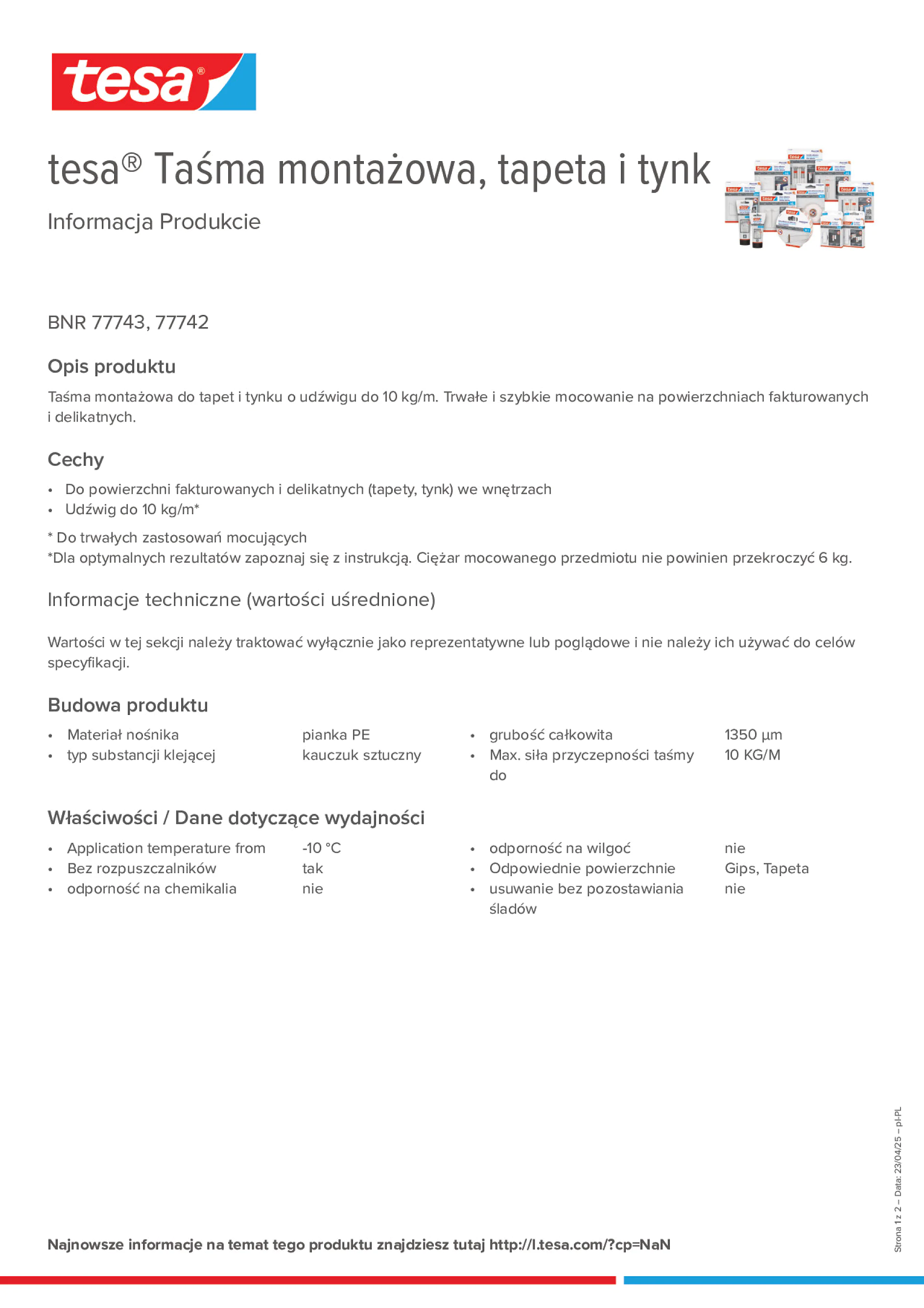 Product information_tesa® 77742_pl-PL