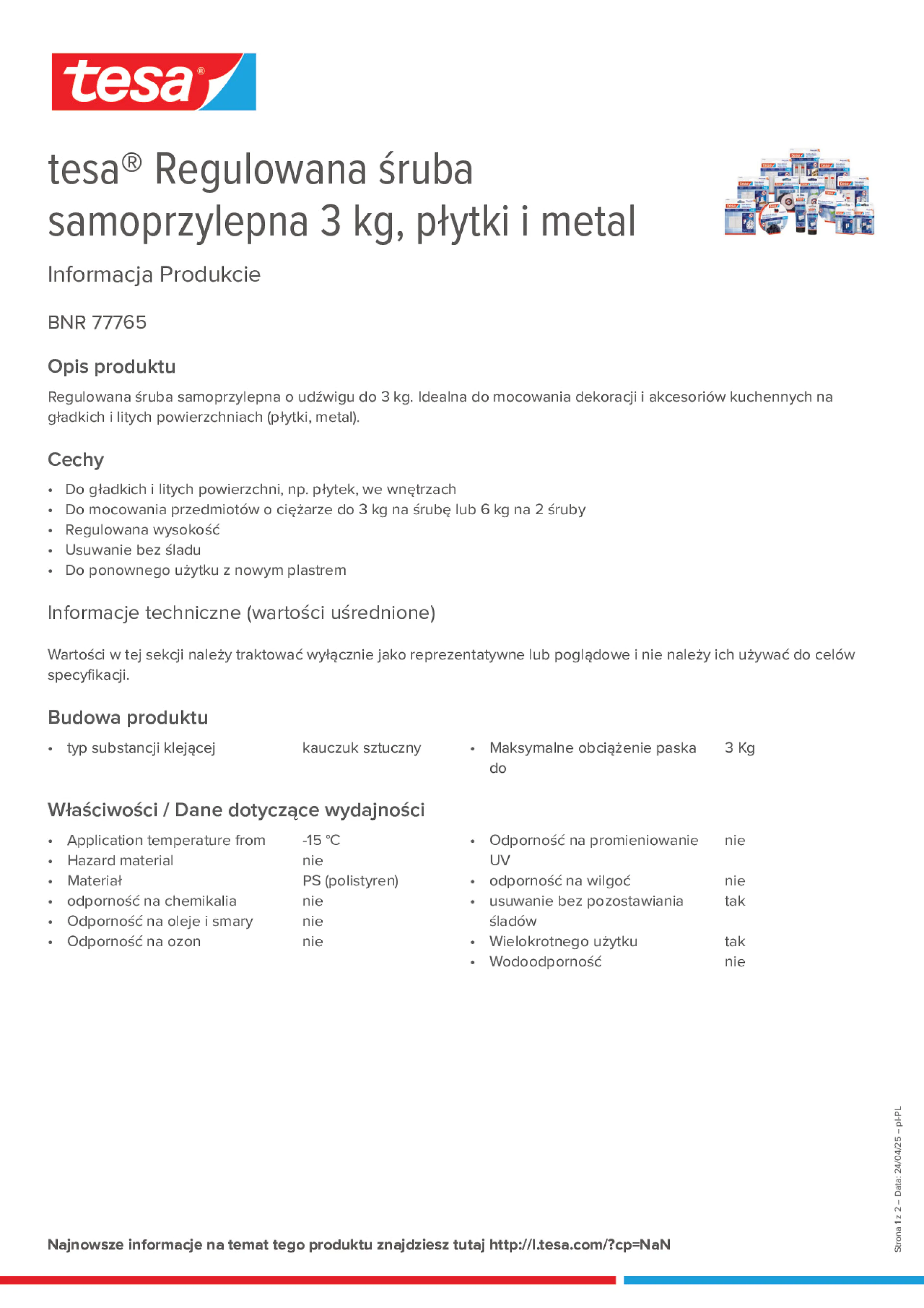 Product information_tesa® 77765_pl-PL
