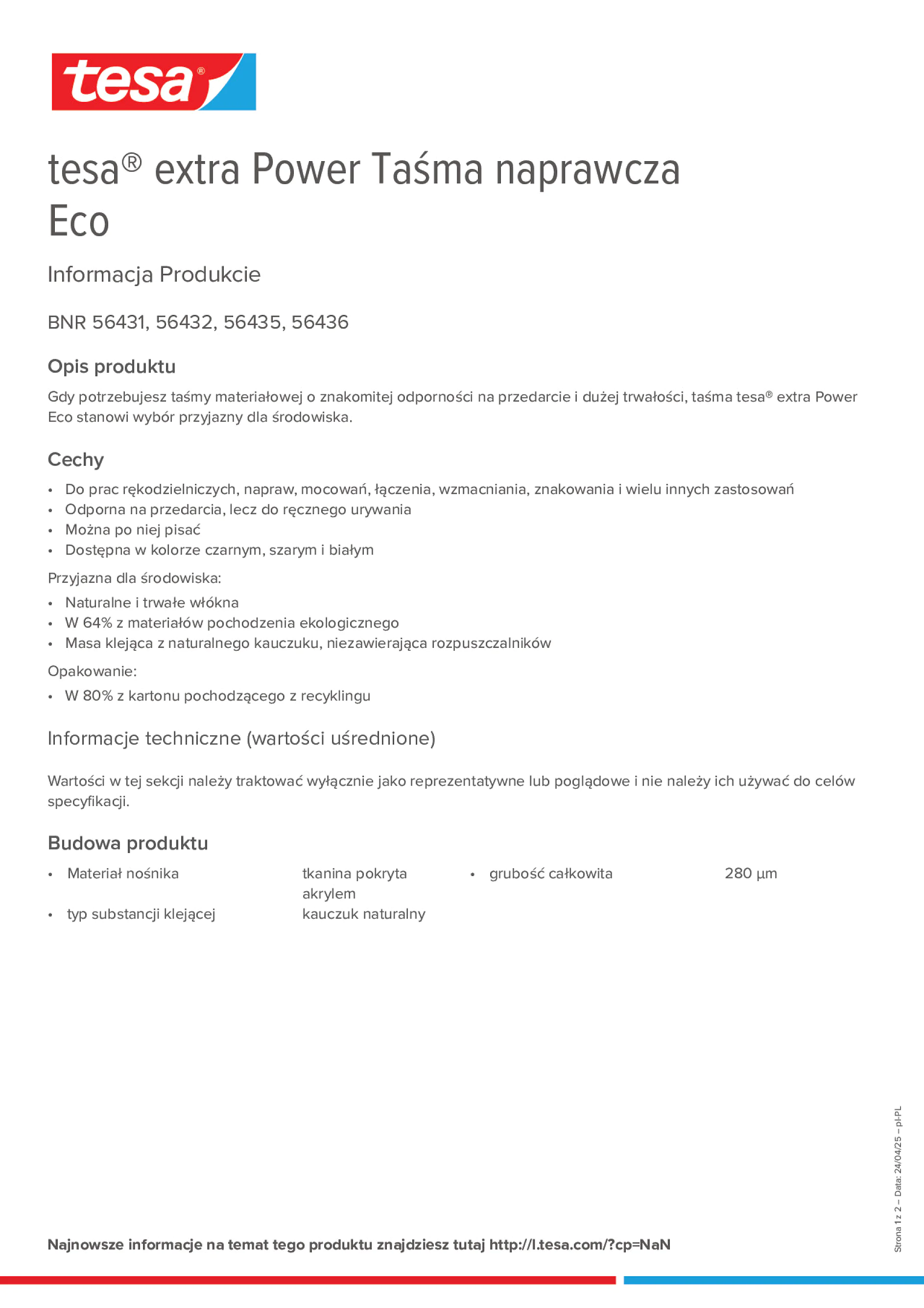 Product information_tesa® extra Power 56430_pl-PL