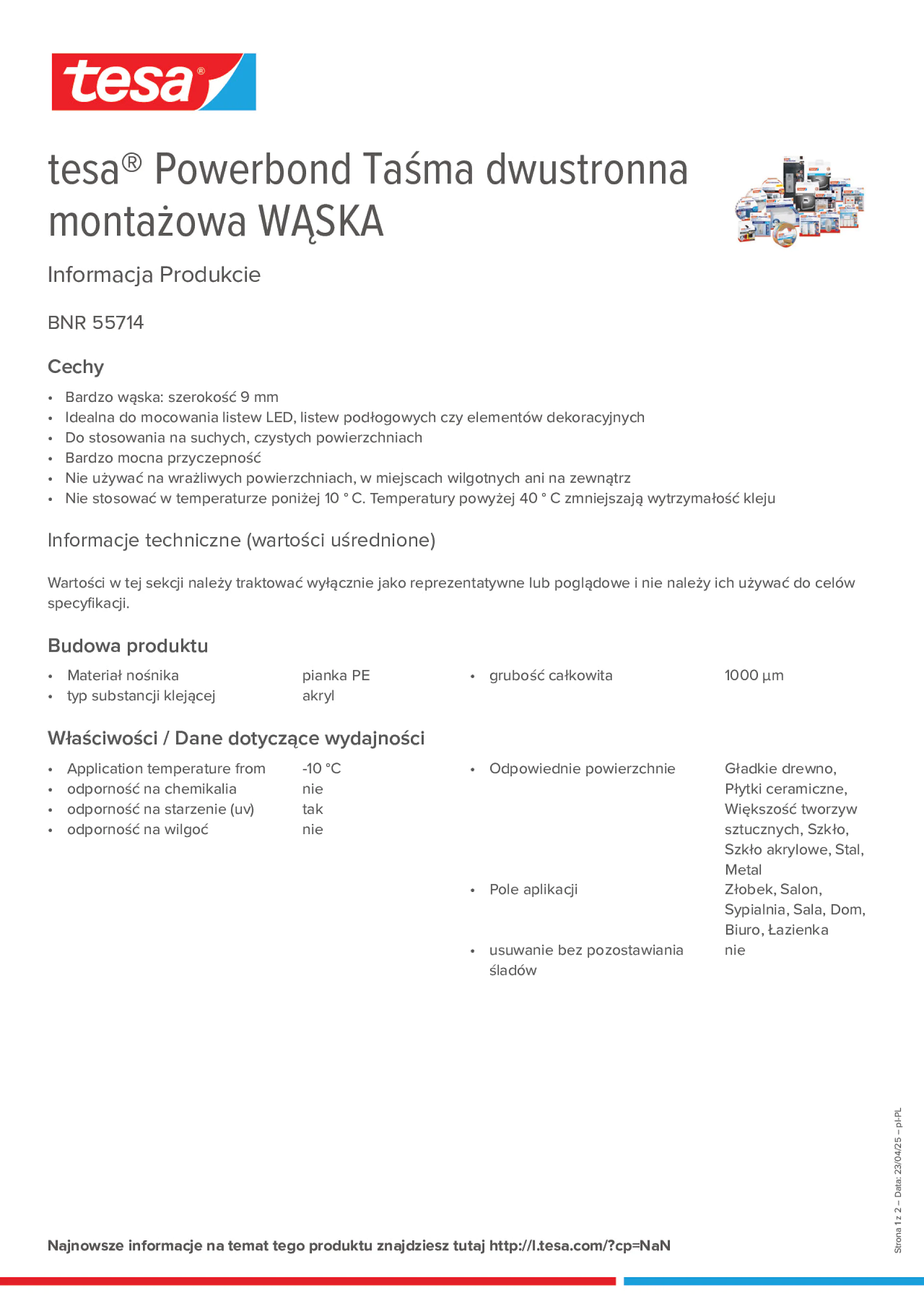 Product information_tesa® Powerbond 55714_pl-PL