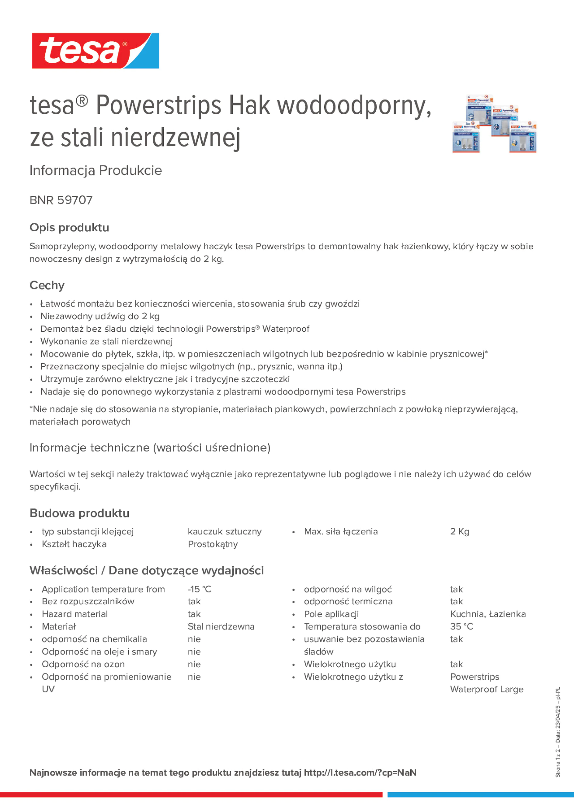 Product information_tesa® Powerstrips 59707_pl-PL