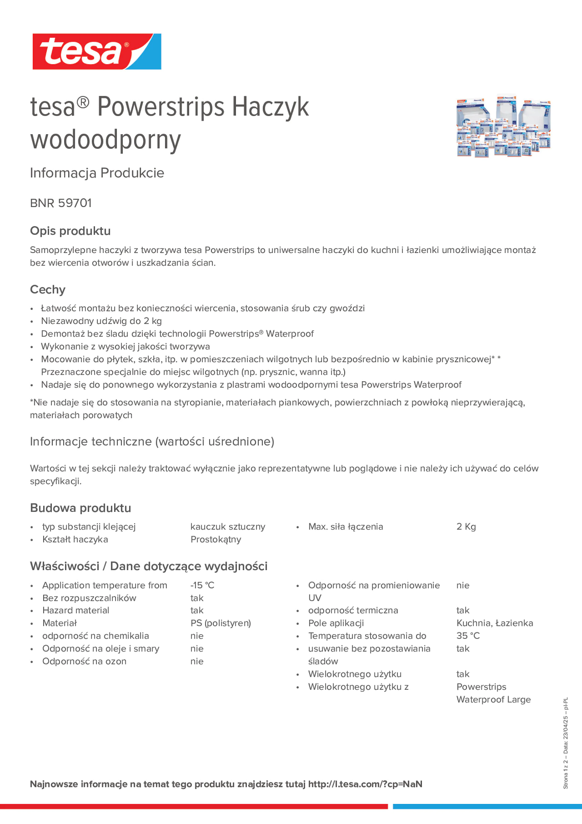 Product information_tesa® Powerstrips 59701_pl-PL