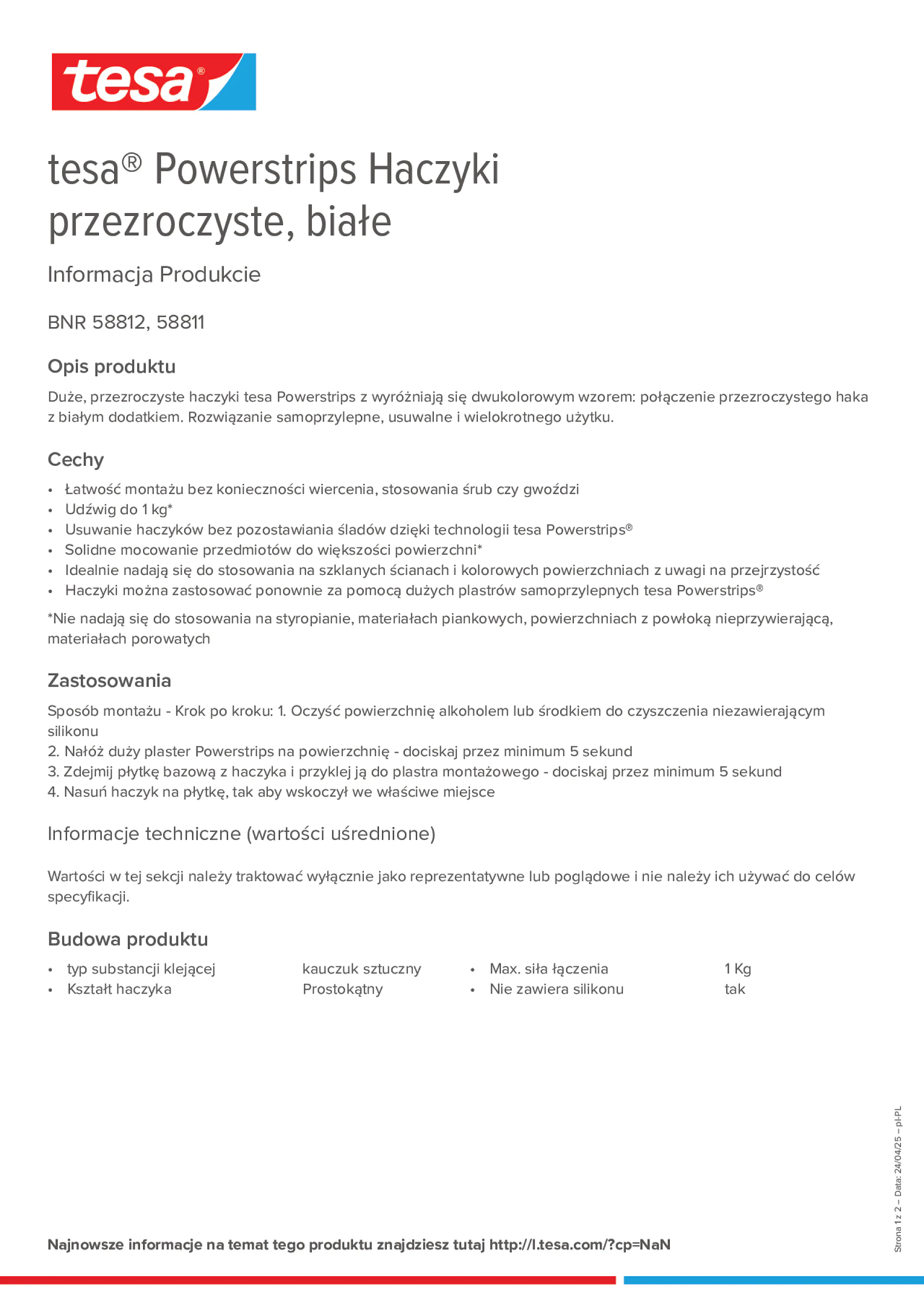 Product information_tesa® Powerstrips 58811_pl-PL