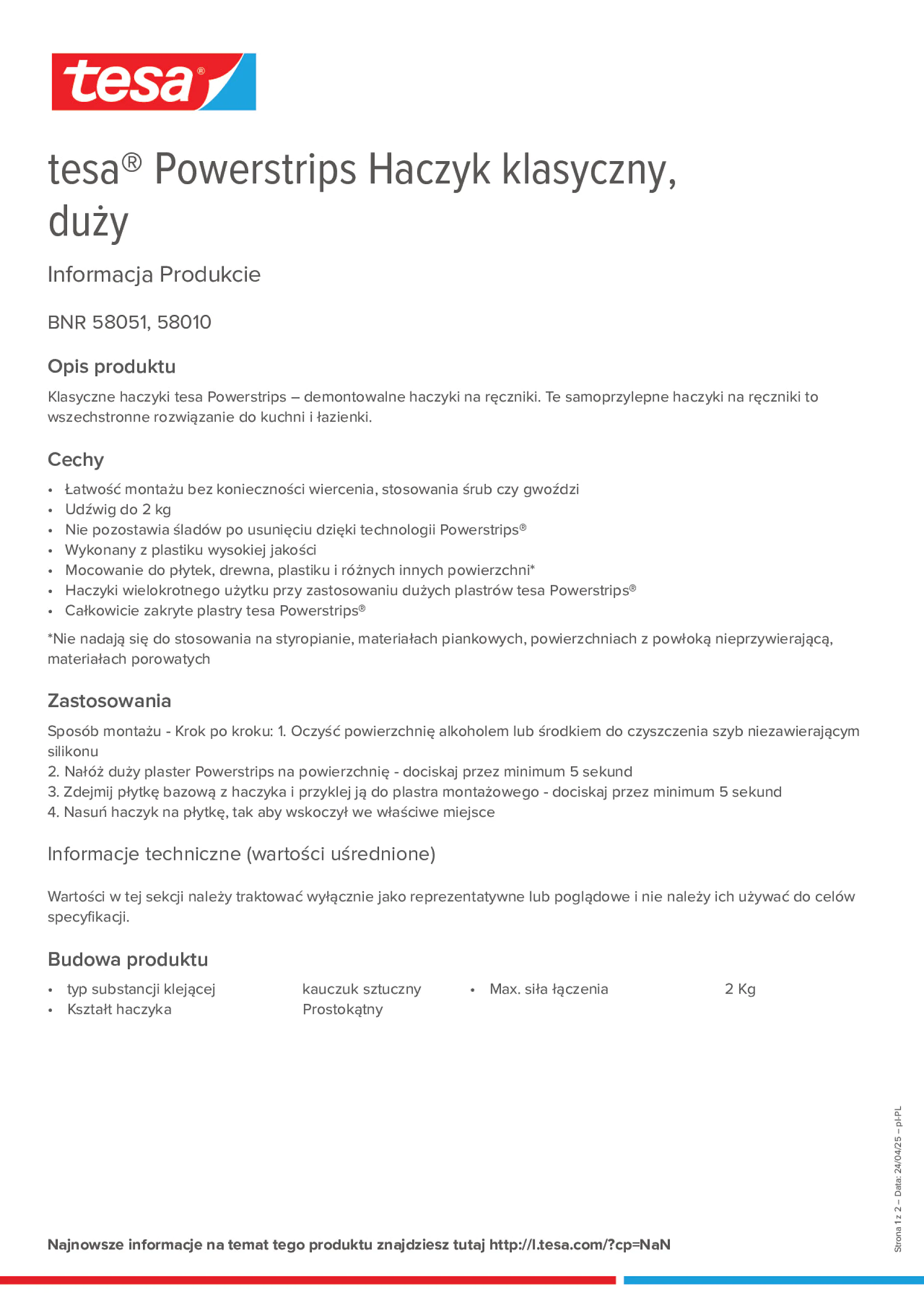Product information_tesa® Powerstrips 58051_pl-PL