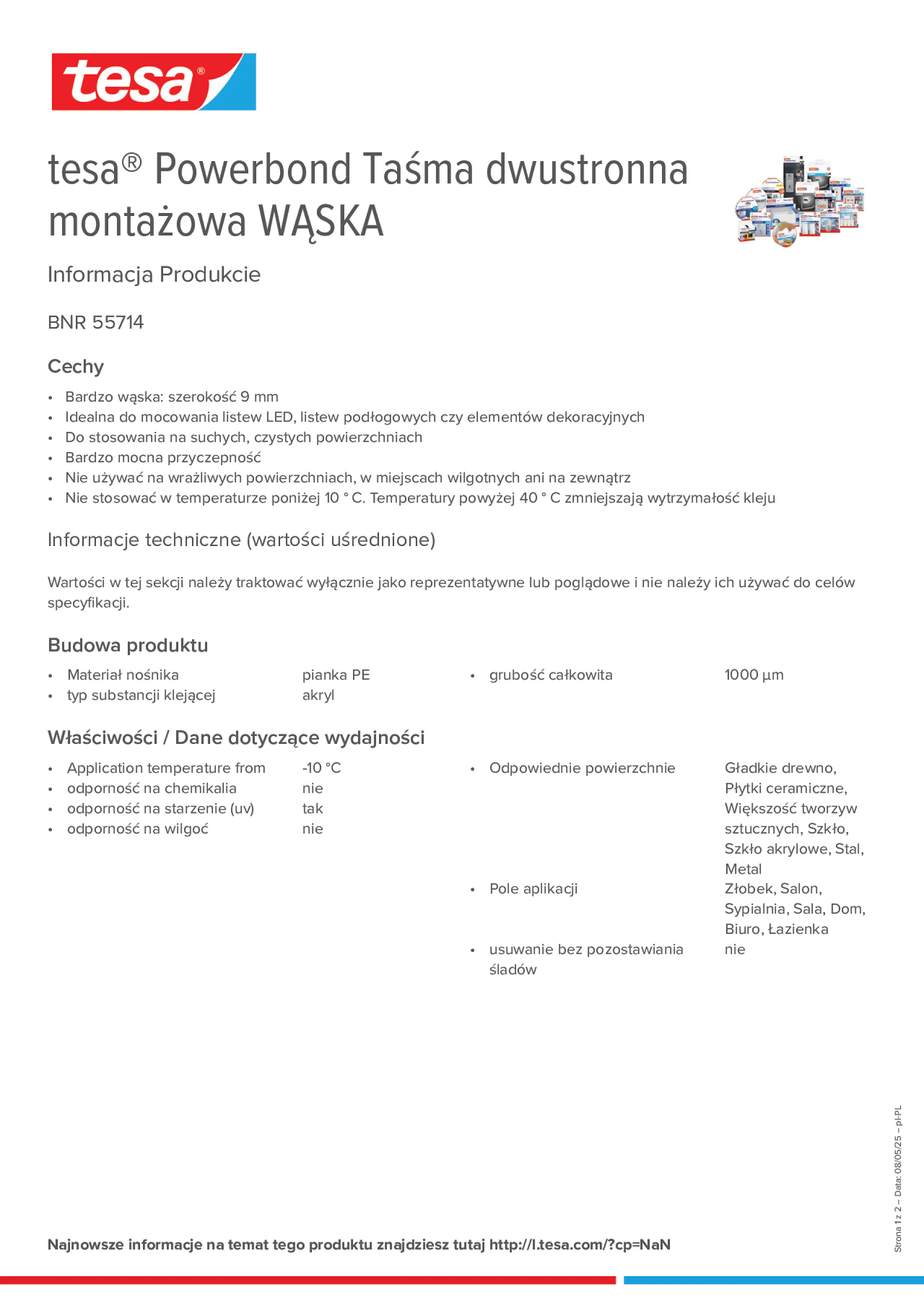 Product information_tesa® Powerbond 55714_pl-PL