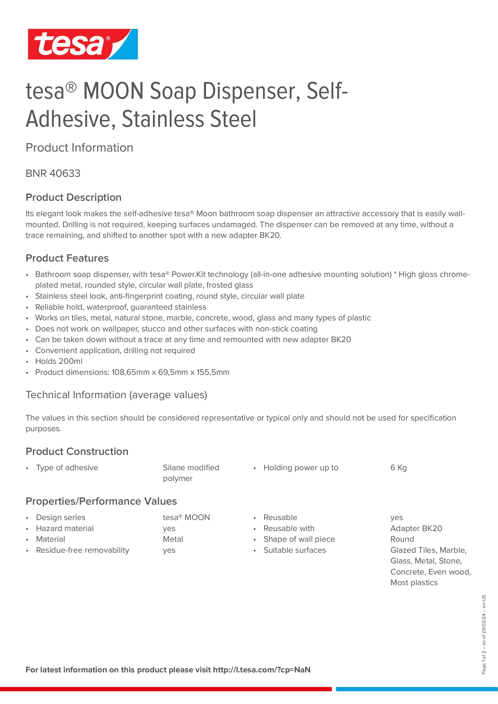 Product information_tesa® 40633_en