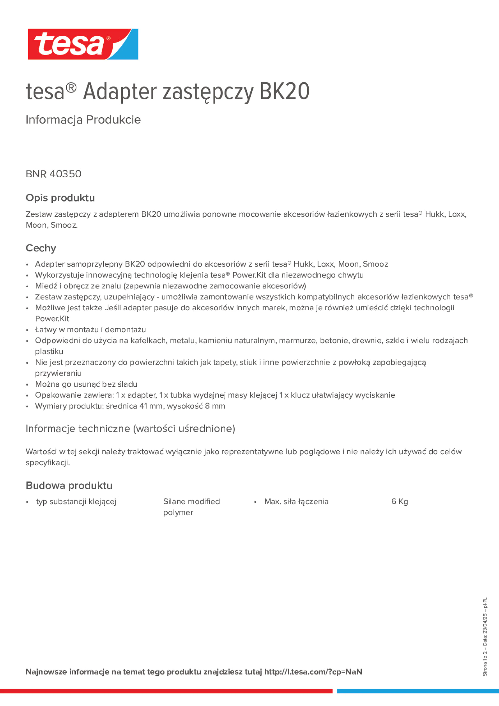 Product information_tesa® 40350_pl-PL
